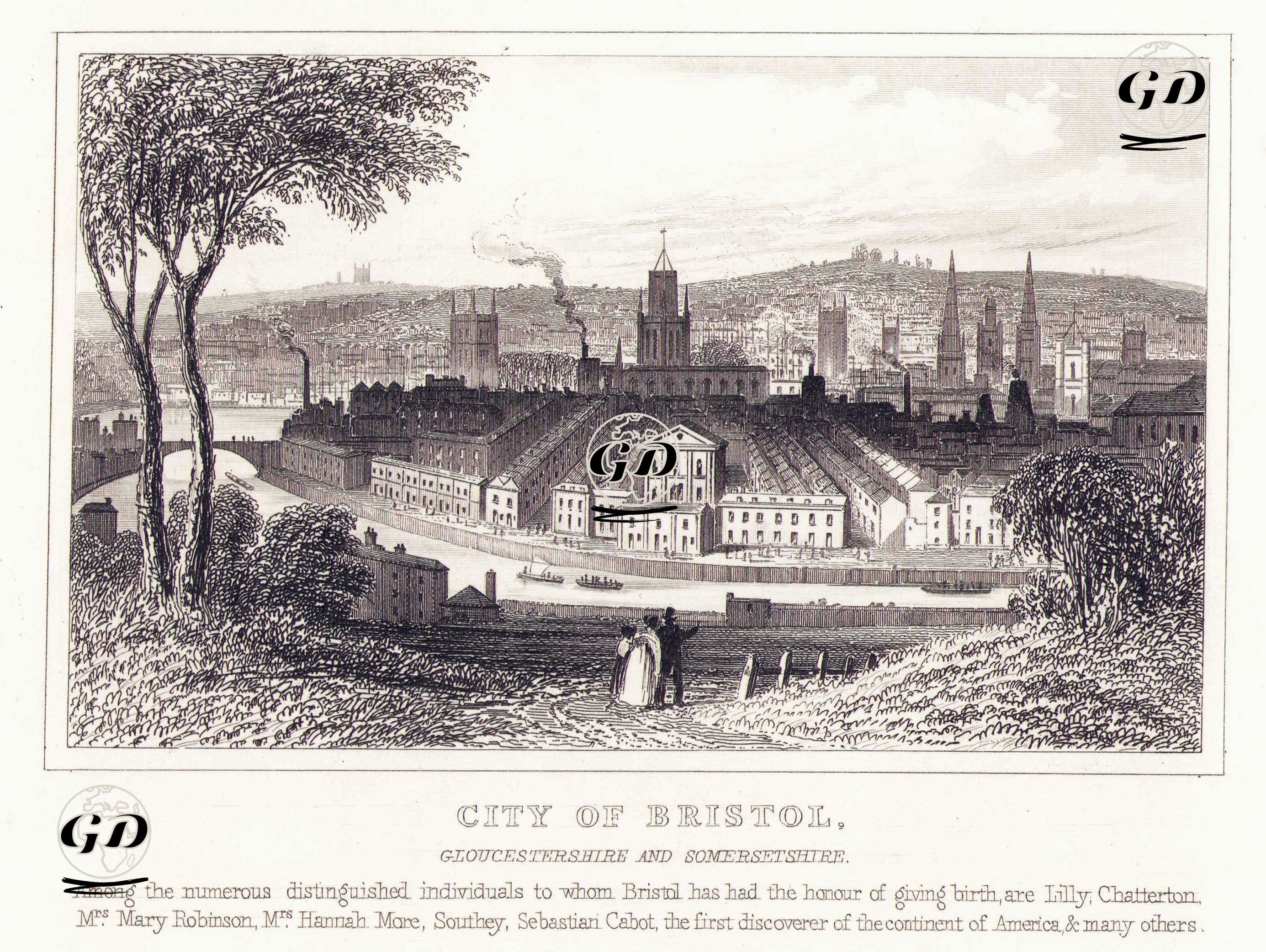 City Of Bristol, Gloucestershire And Somersetshire -  - 1845