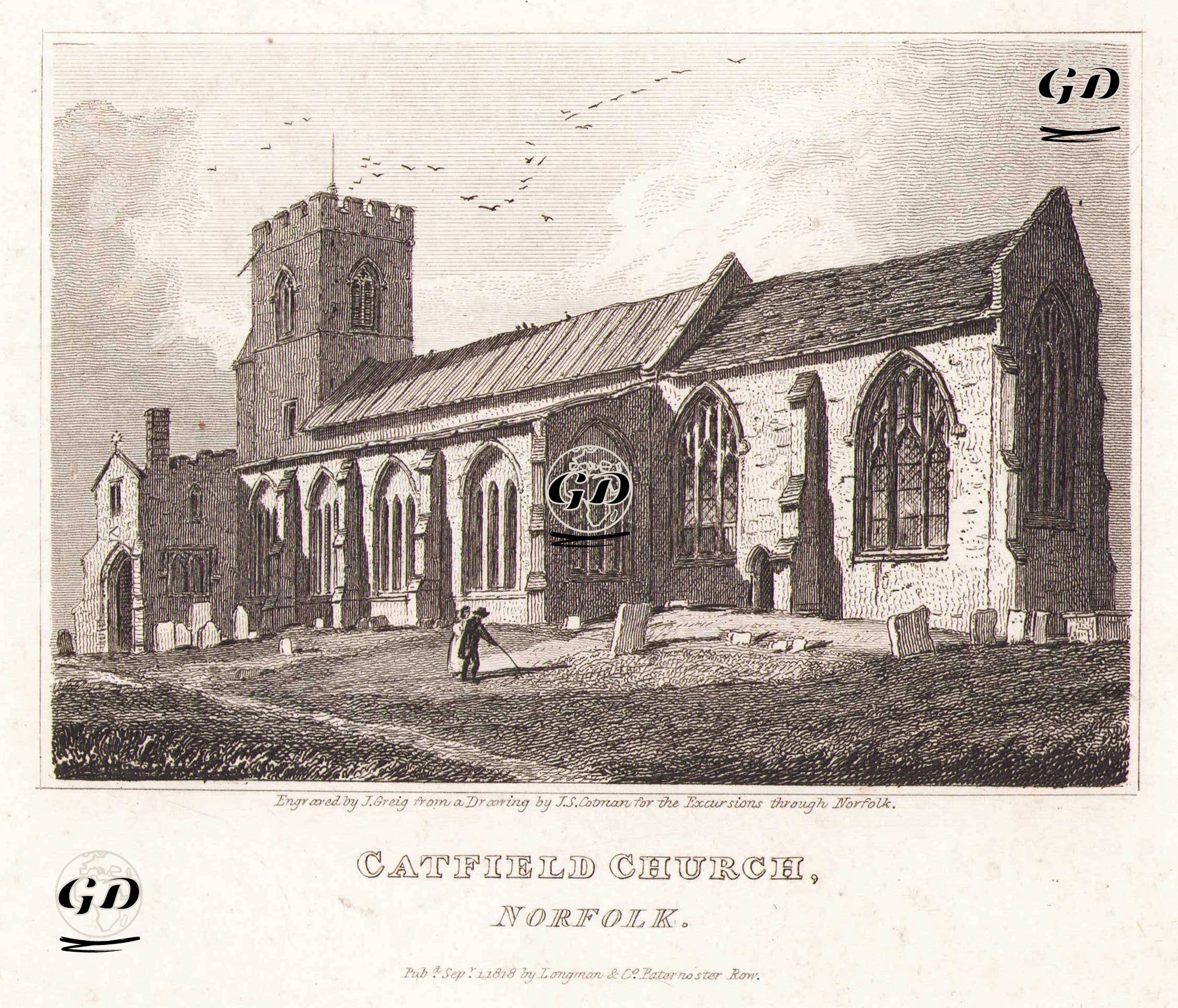 Catfield Church, Norfolk - John Sell Cotman (1782-1842) - 1818