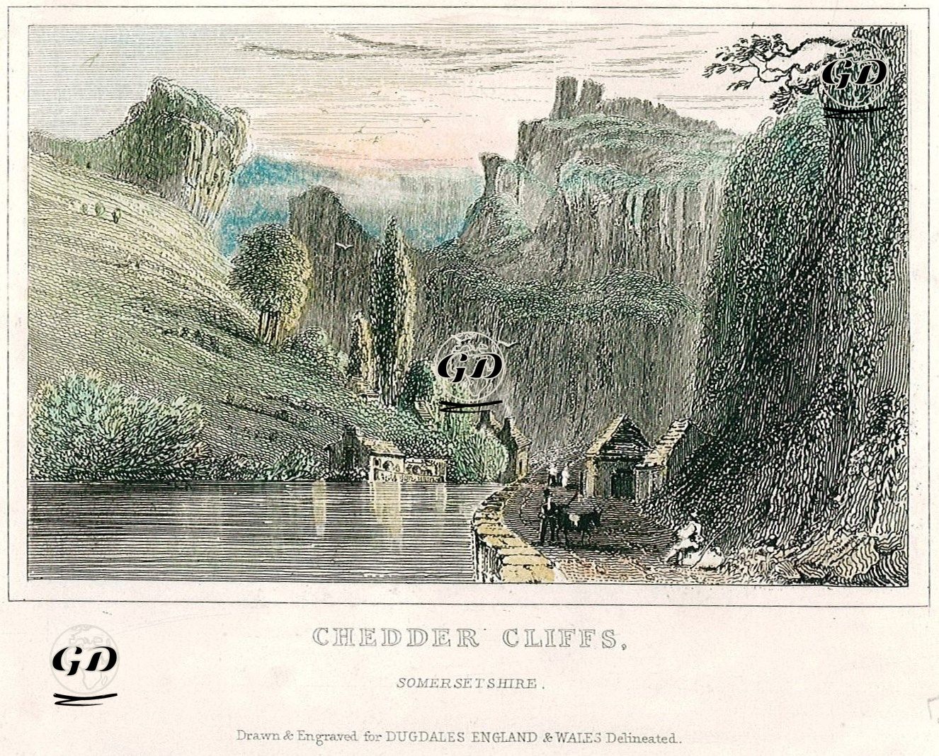 Cheddar Kayalıkları, Somersetshire -  - 1845