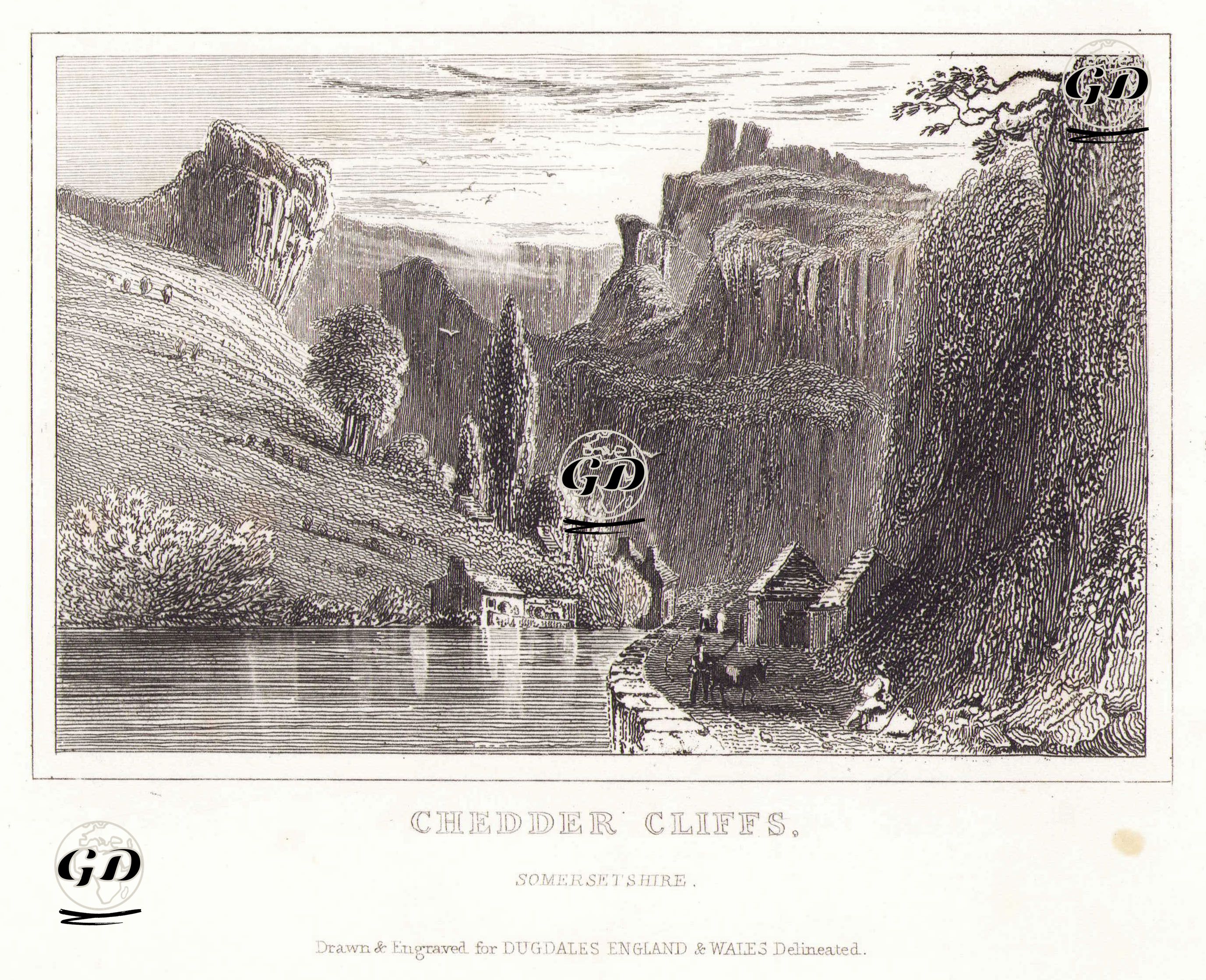 Cheddar Kayalıkları, Somersetshire -  - 1845