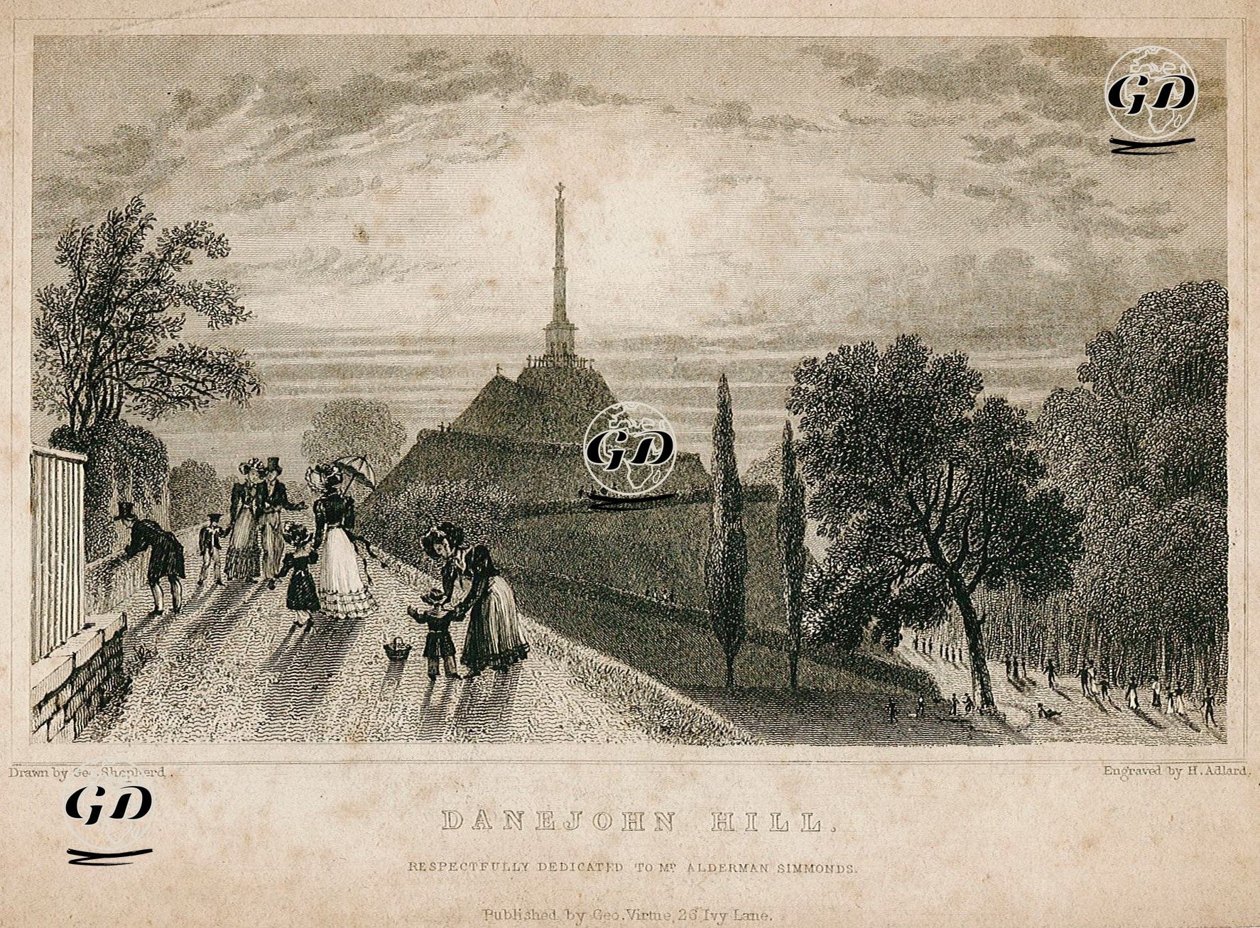 Dane John Tümseği - George Sidney Shepherd (1784-1862) - 1829