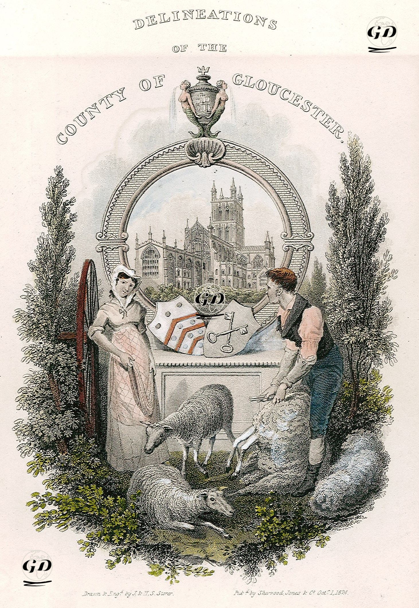 Gloucester Bölgesi - James Sargant Storer (1771-1853)- - 1824