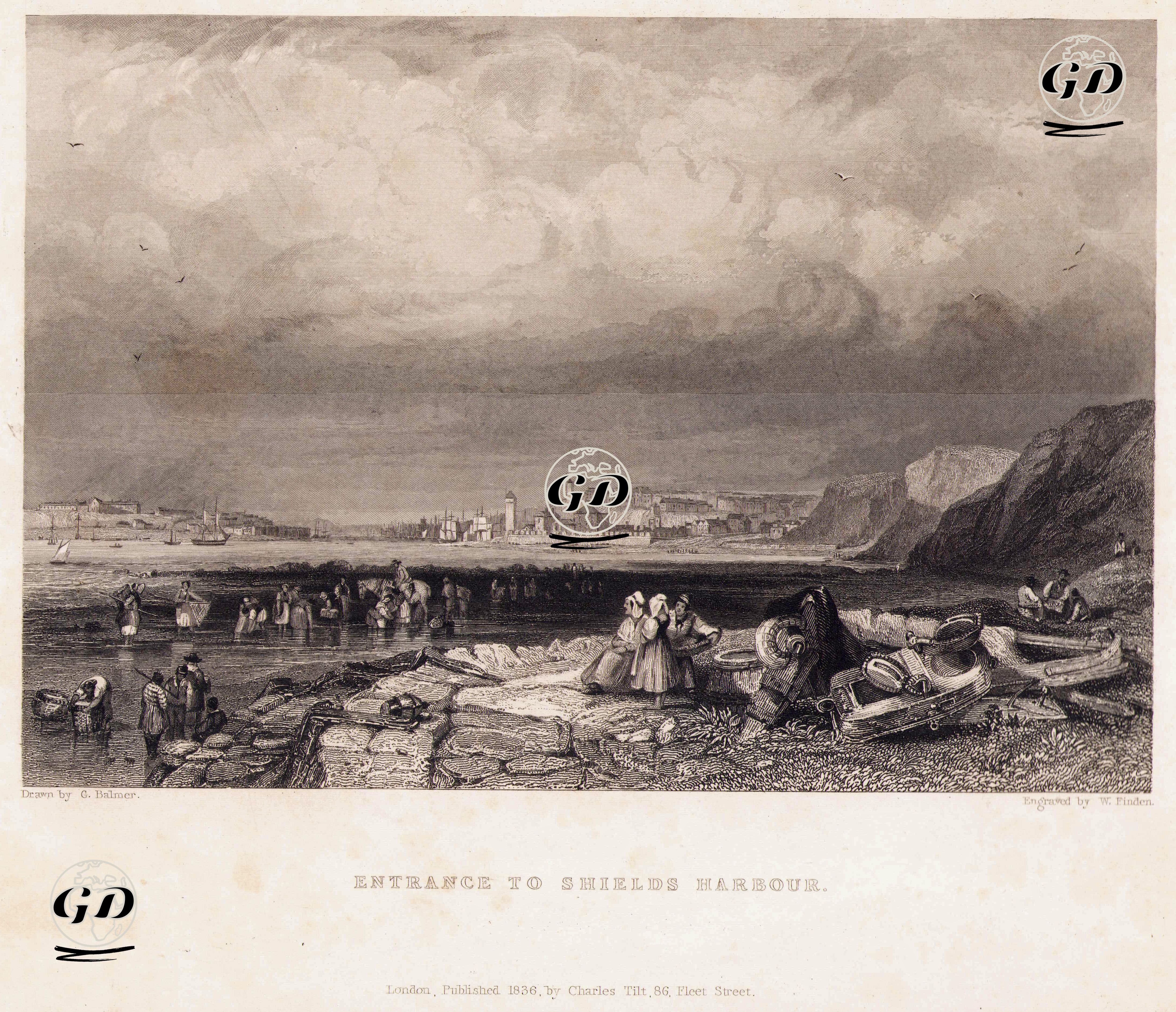 Shields Limanının Girişi - George Balmer (1805-1846) - 1836