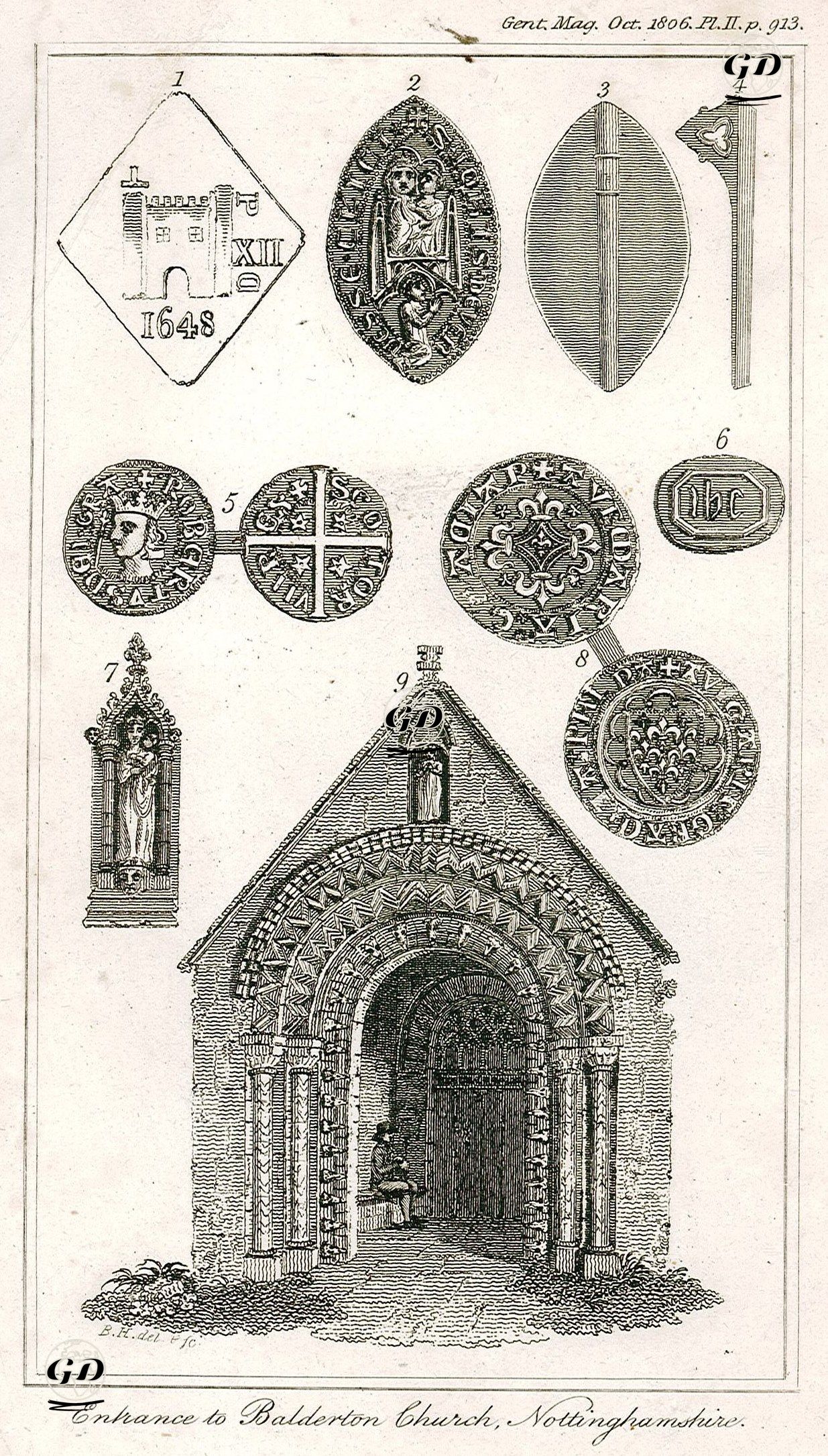Entrance To Balderton Church, Nottinghamshire -  - 1806