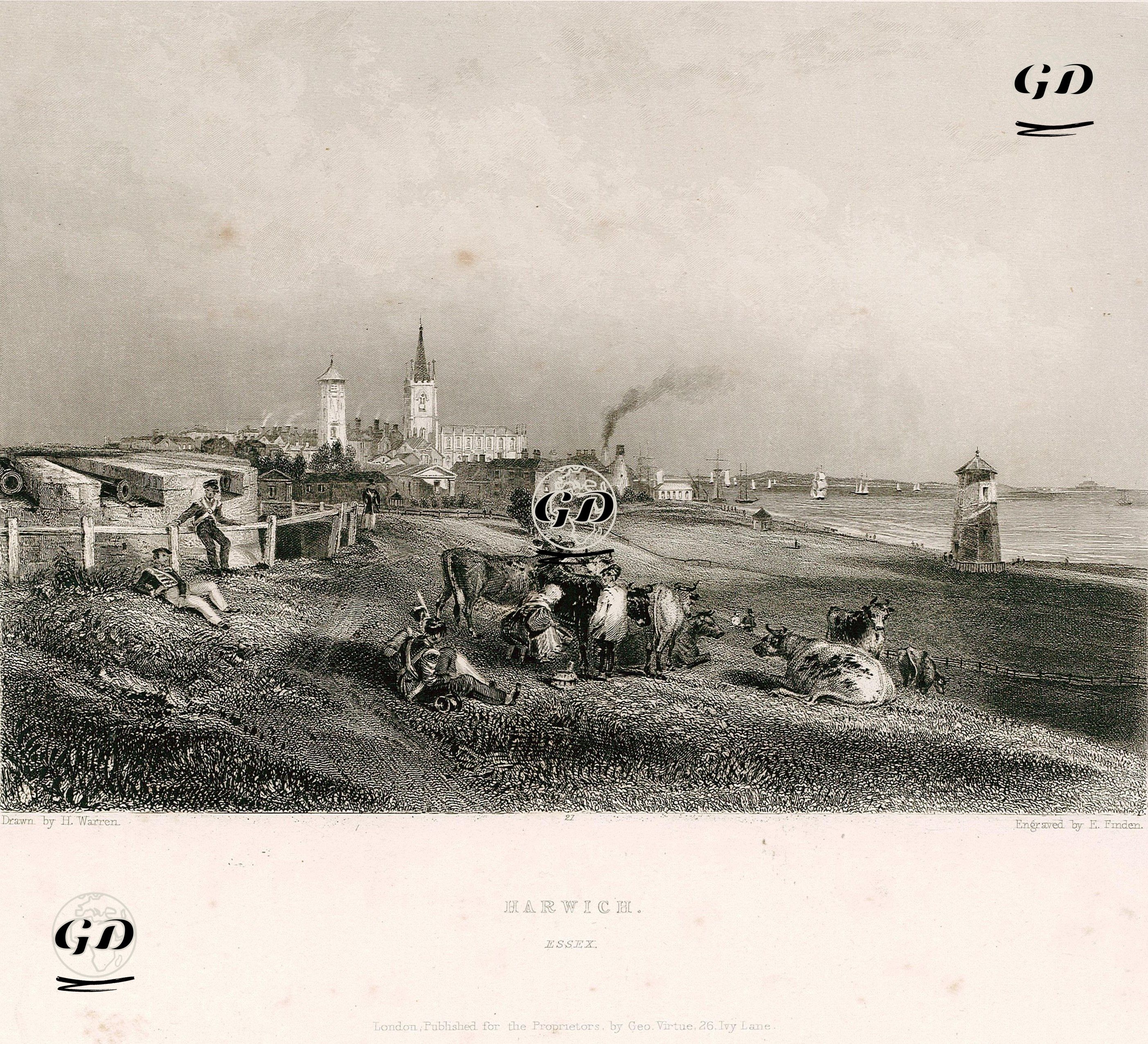 Harwich, Essex - Henry Warren (1794-1879) - 1842
