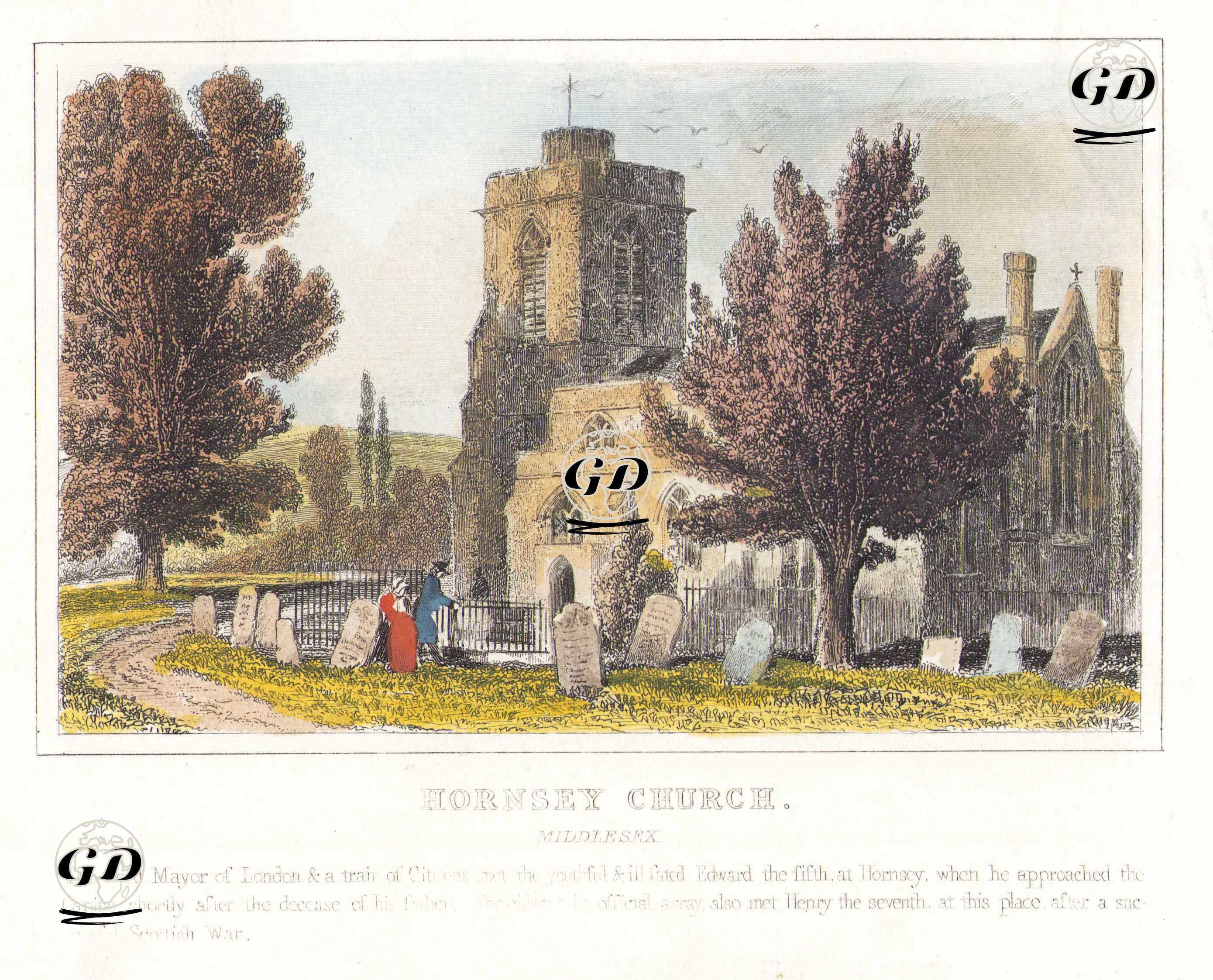 Hornsey (St.Mary Parish) Kilisesi, Middlesex -  - 1845