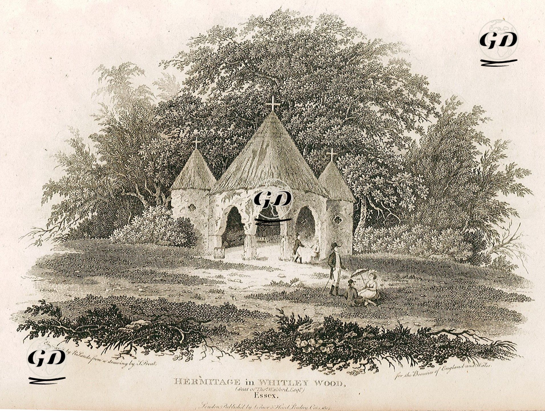 Keşiş (İnziva) Evi, Whitley Parkı, Essex - Samuel Prout (1783-1852) - 1804
