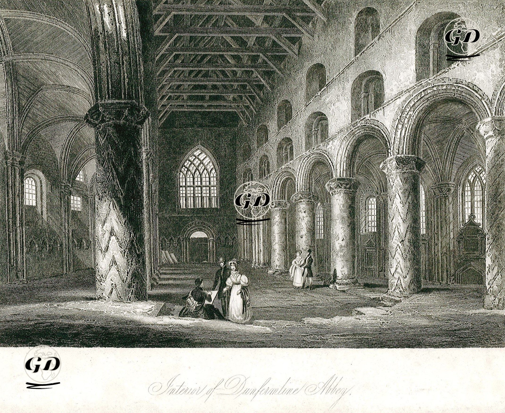 Dunfermline Manastırının İçi -  - 1840