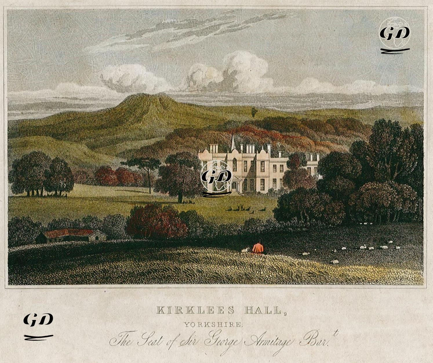 George Armitage'nin Evi Kirklees Hall Malikhanesi, Yorkshire -  - 1829