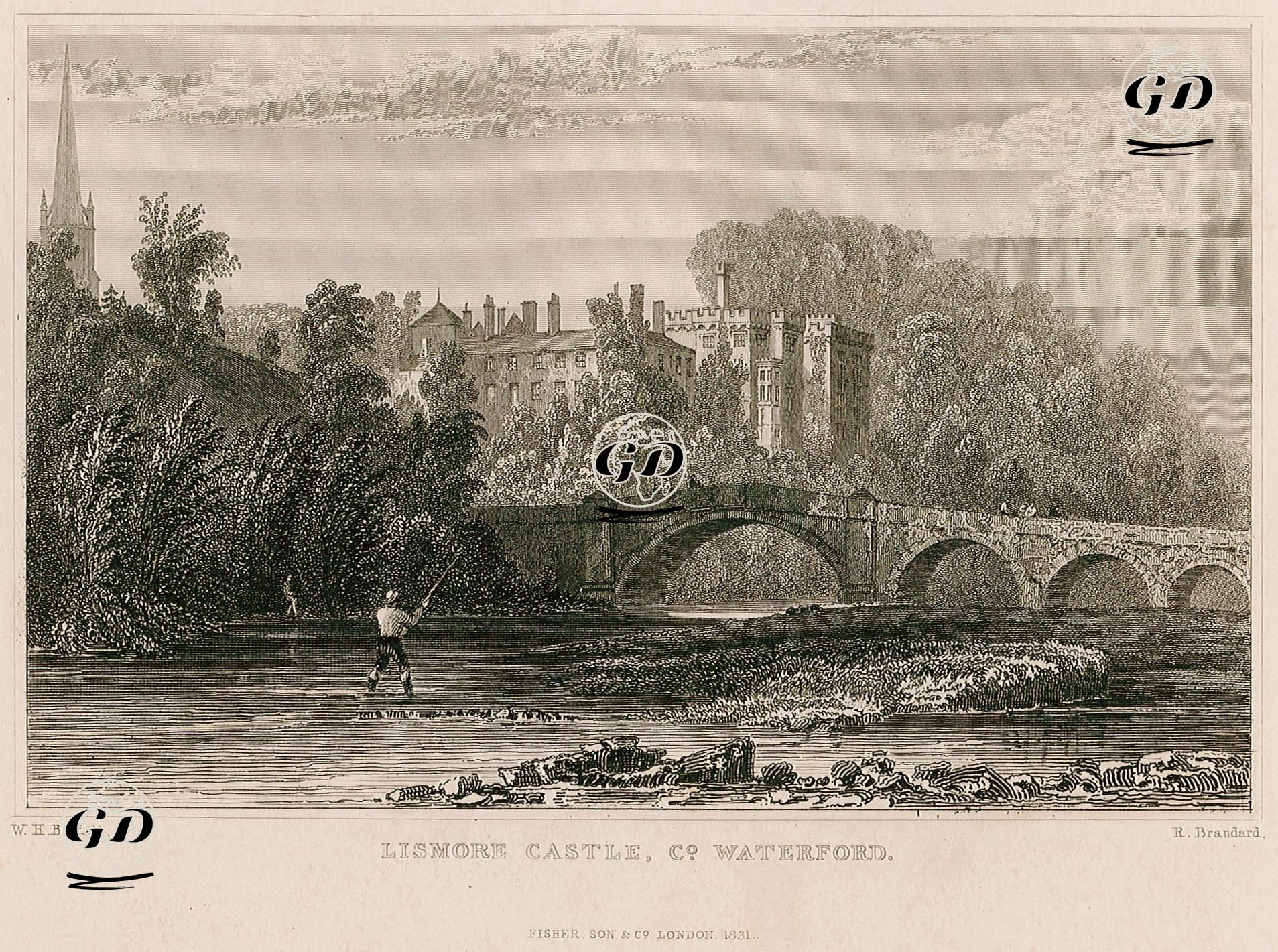 Lismore Castle in Waterford - William Henry Bartlett (1809-1854) - 1831