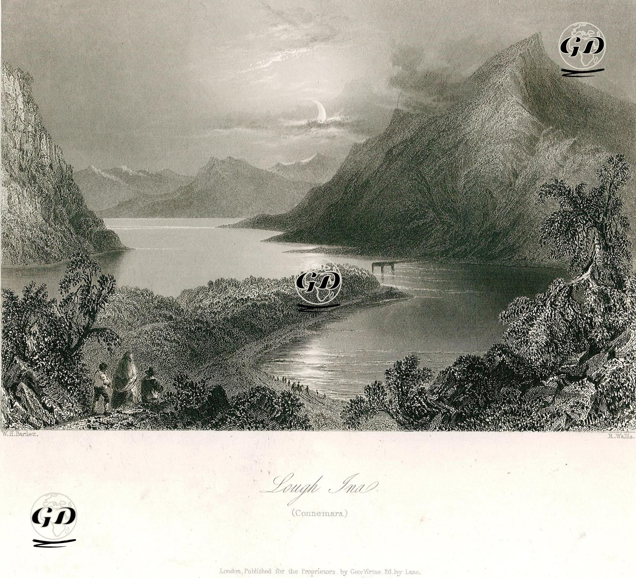 İnagh Gölü, Connemara - William Henry Bartlett (1809-1854) - 1841