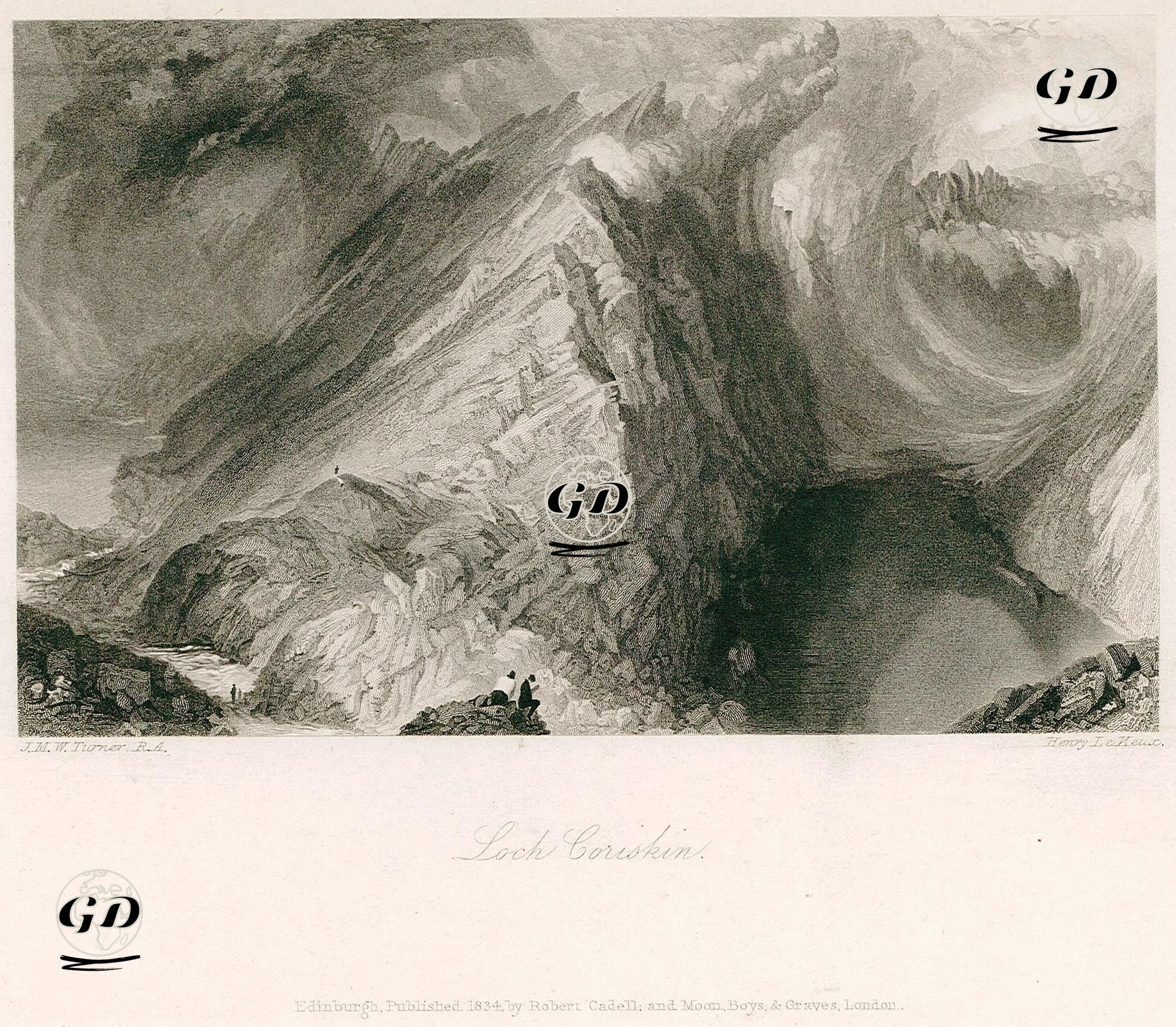 Coruisk Gölü - Joseph Mallord William Turner (1775-1851) - 1834