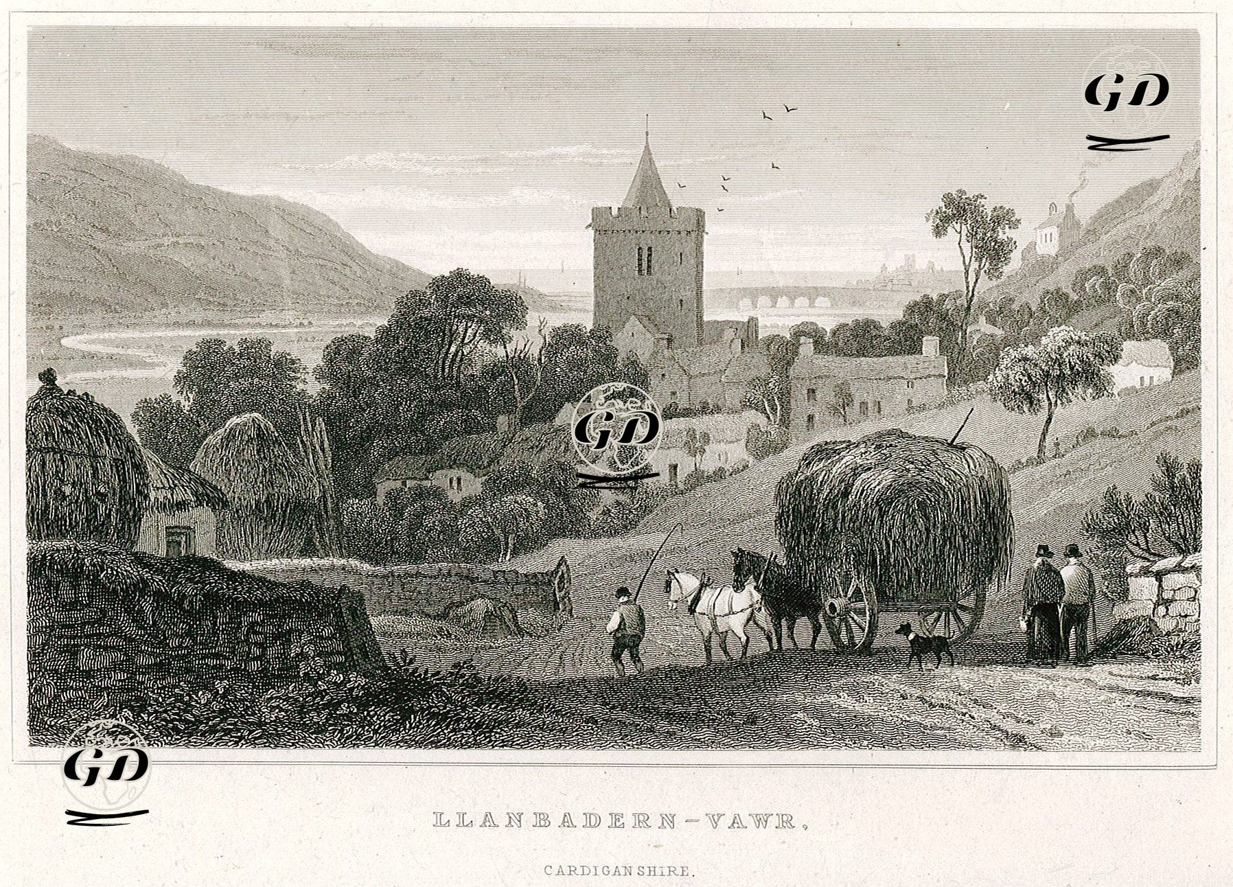 Llanbadarn Fawr, Cardiganshire - Henry Gastineau (1791-1876) - 1830