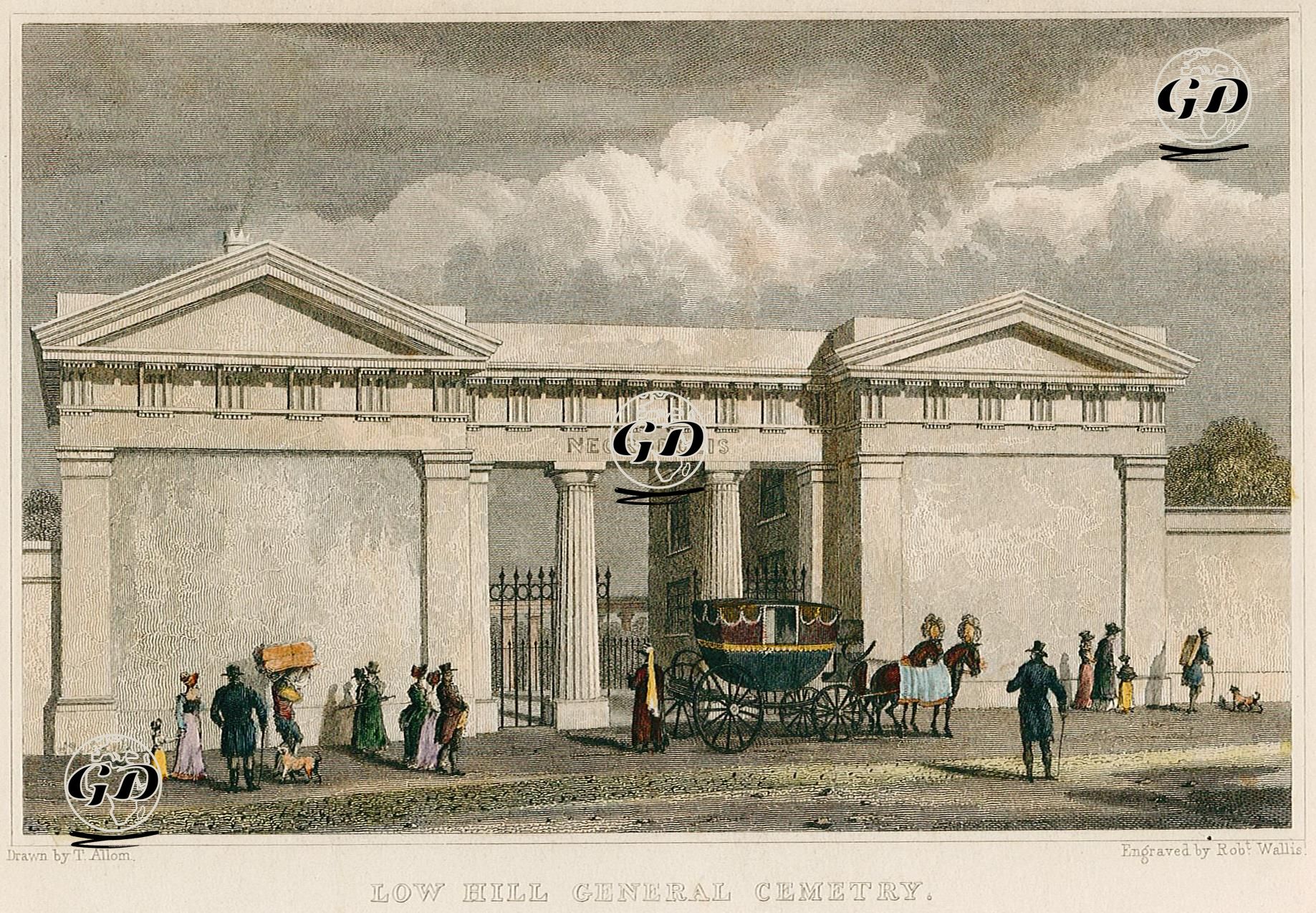 Low Hill Mezarlığı Girişi - Thomas Allom (1804-1872) - 1829