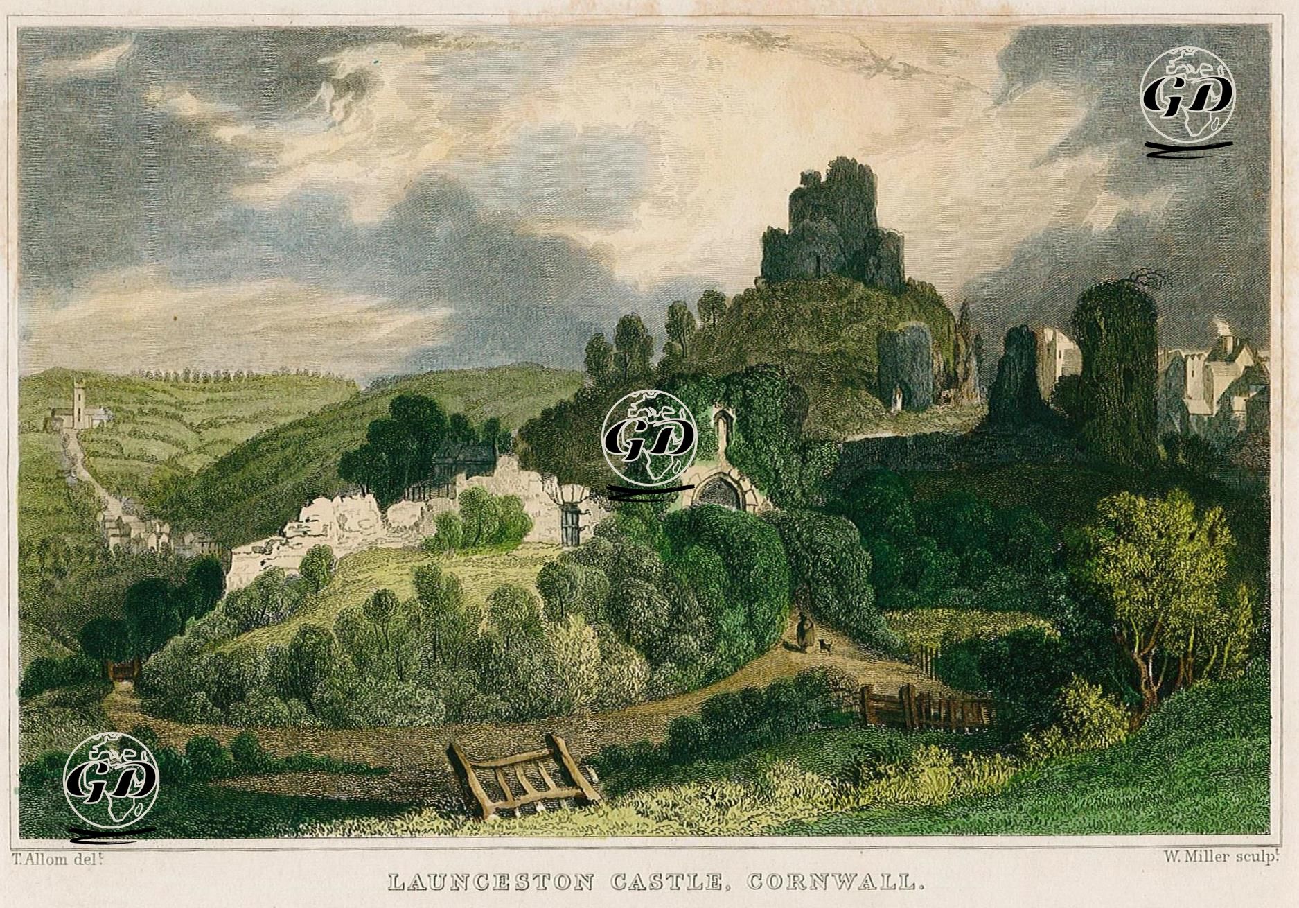 Launceston Castle, Cornwall - Thomas Allom (1804-1872) - 1831