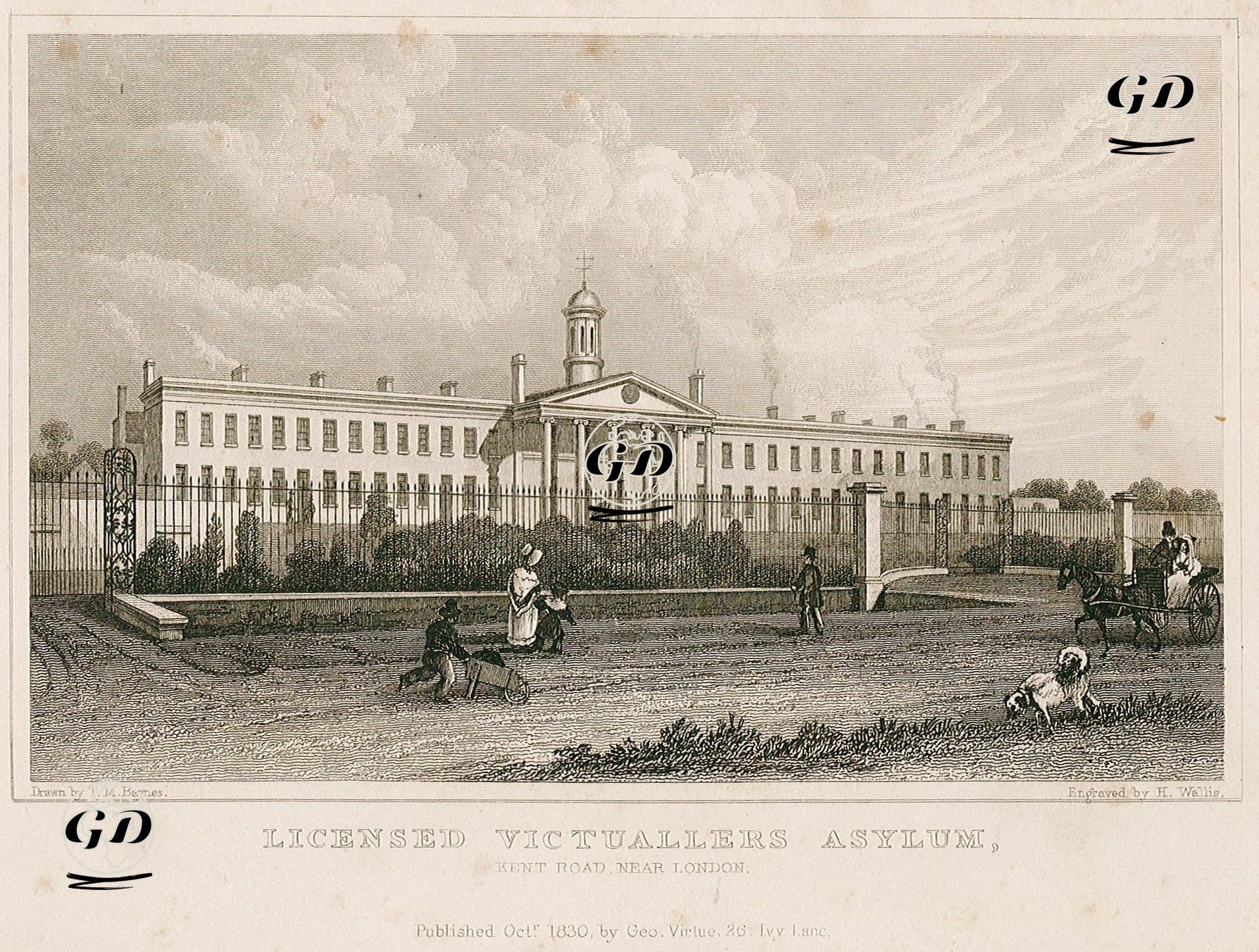 Licensed Victuallers Asylum, Kent Road Near London - Thomas Mann Baynes (1794-1876) - 1830