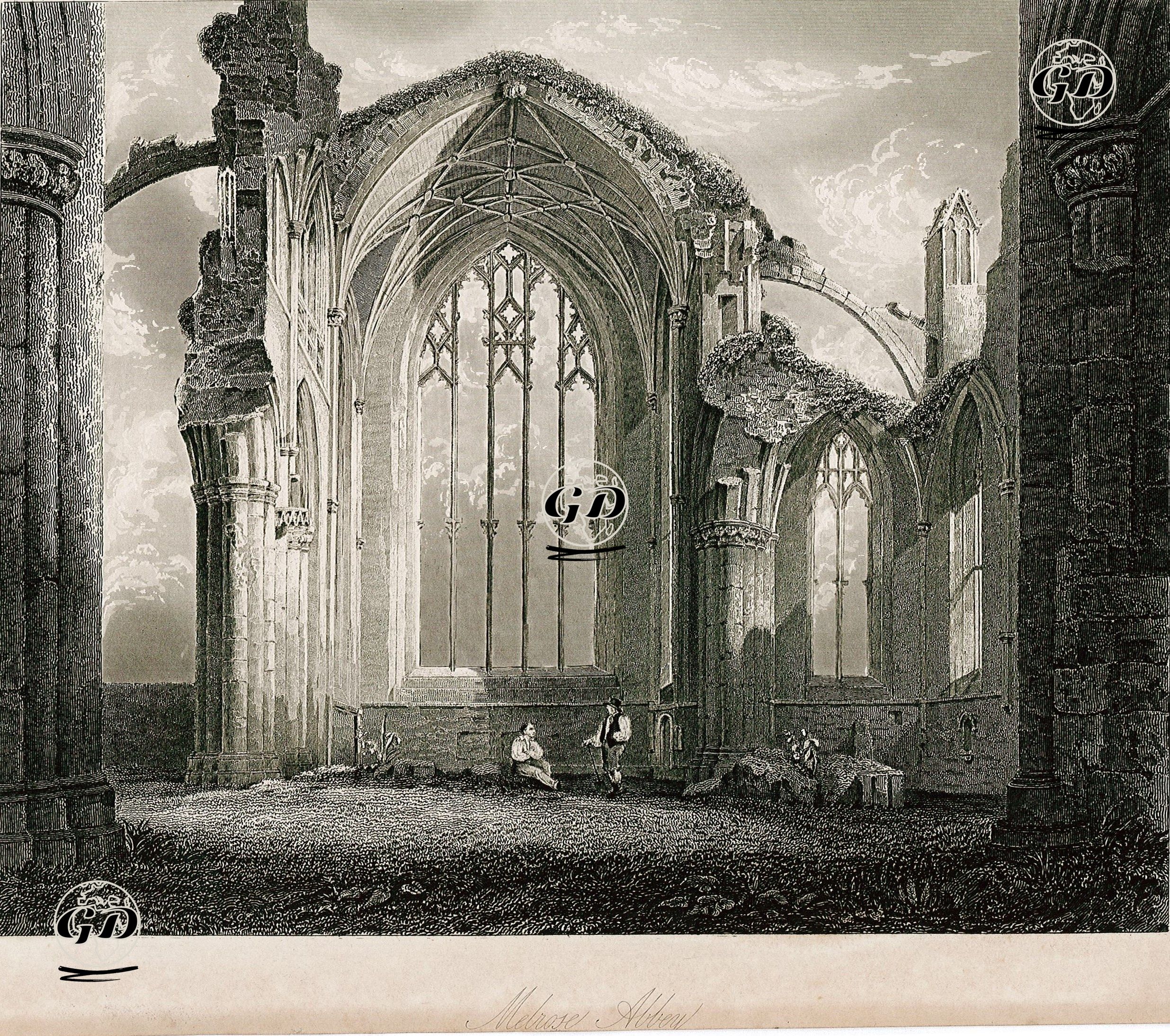 St.Mary (Melrose) Manastırı -  - 1845