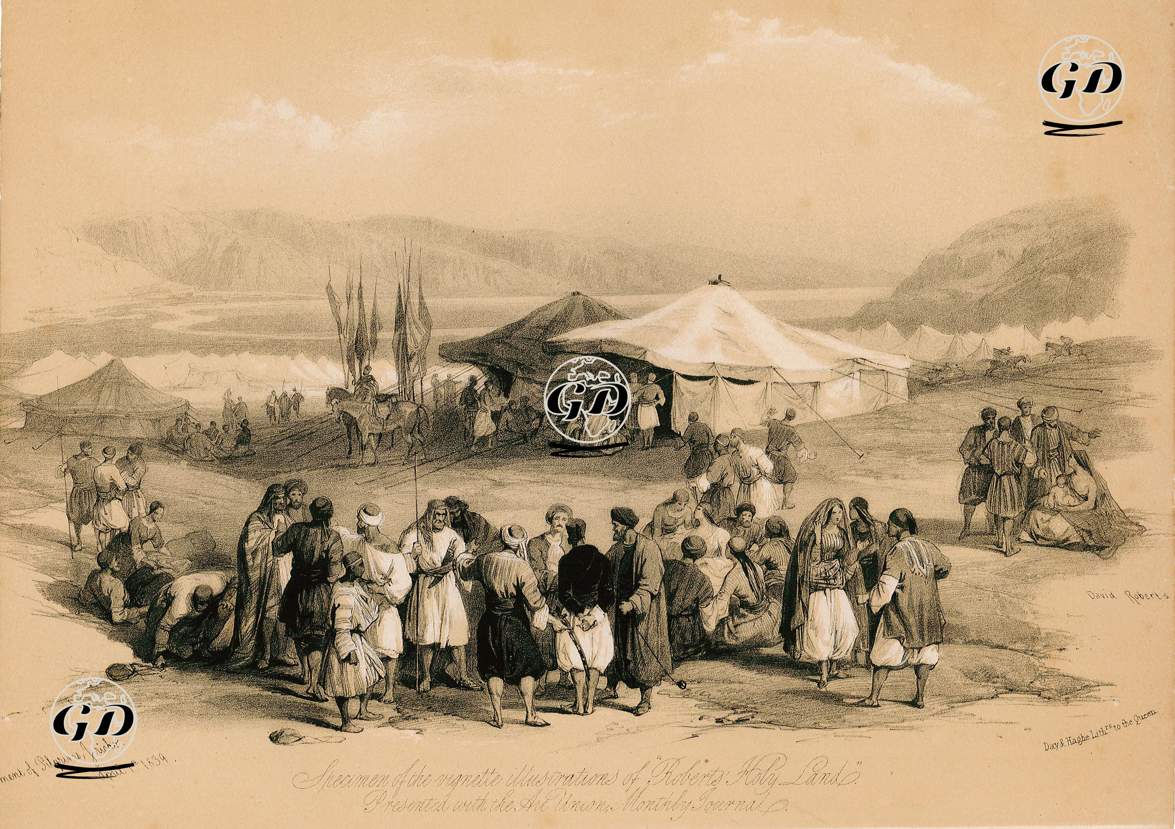 Eriha'da Hacıların Kampı, 01 Nisan 1839 - David Roberts (1796-1864) - 1840
