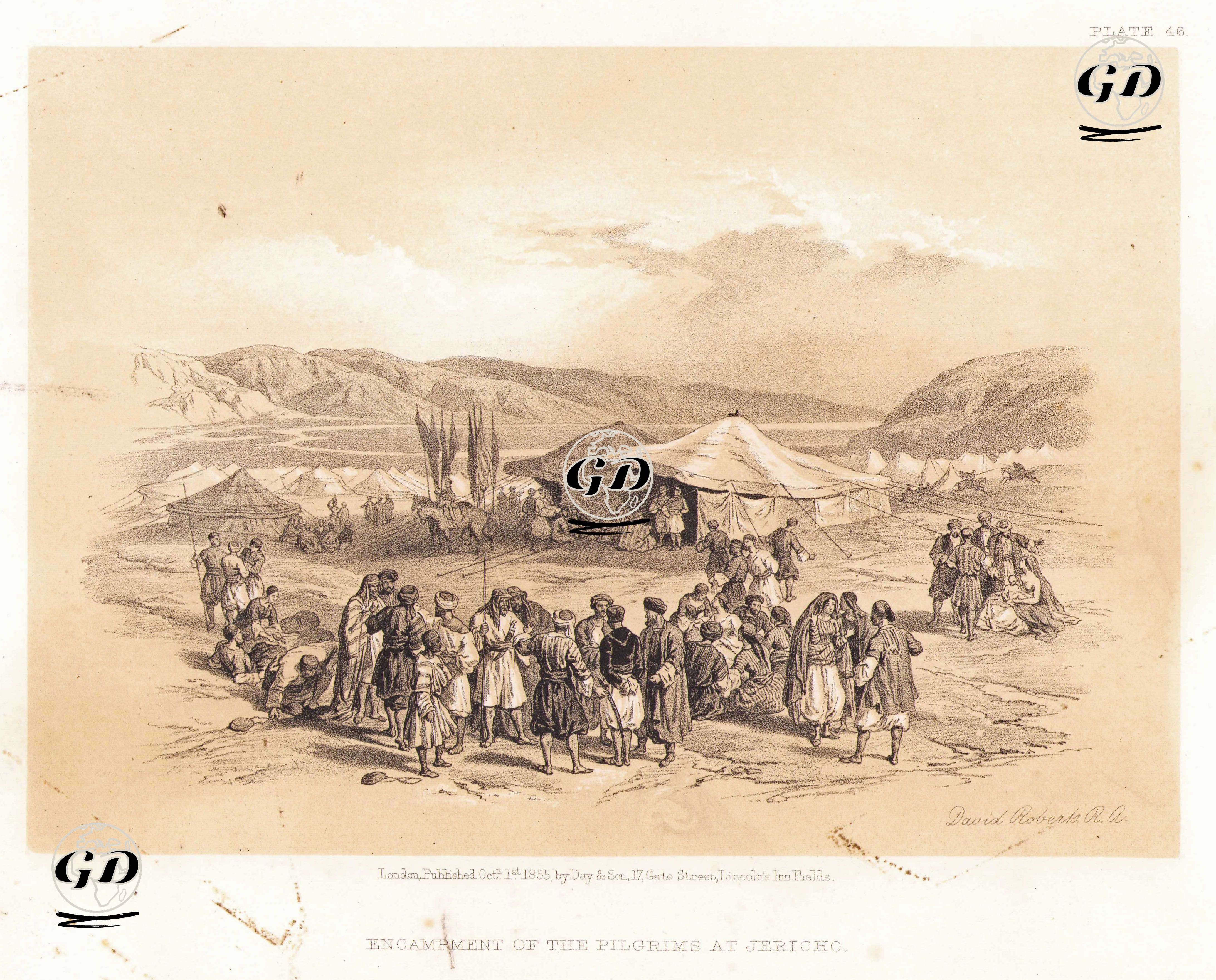Eriha'da Hacıların Kampı - David Roberts (1796-1864) - 1855