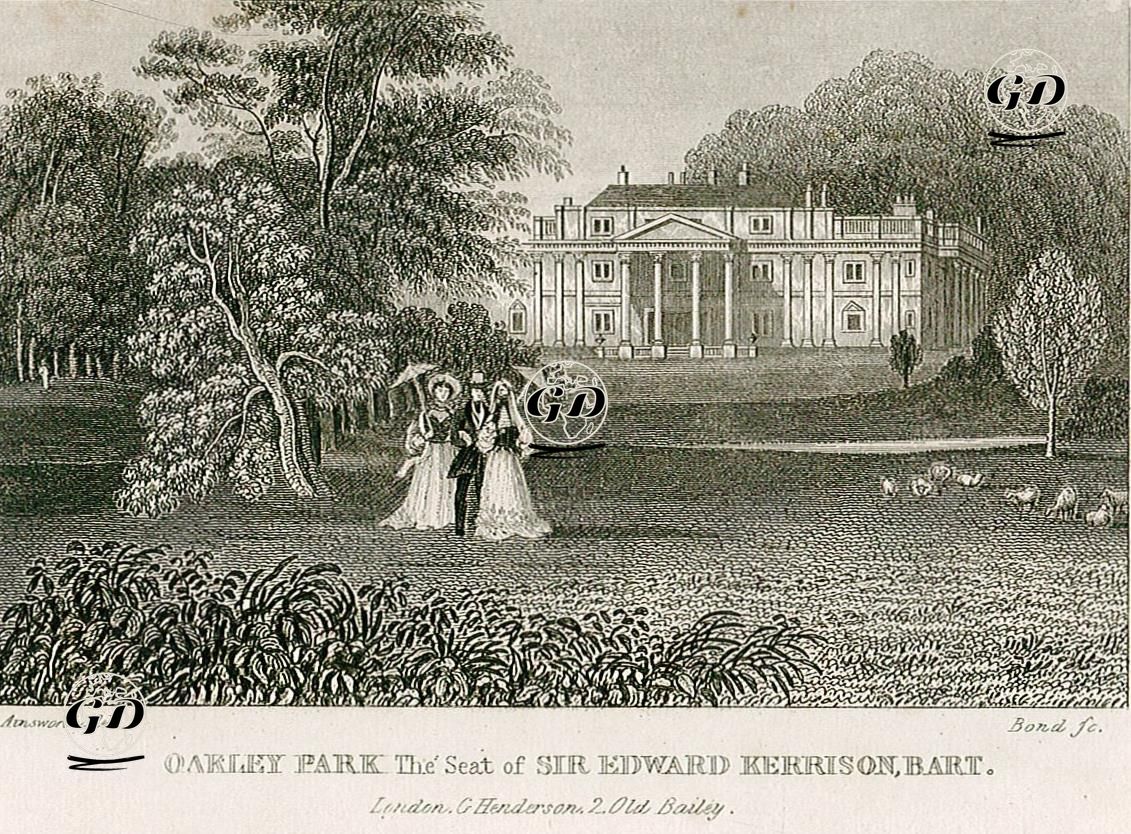 Edward Kerrison'un Evi Oakley Park Malikhanesi, Bart - Ainsworth - 1840's