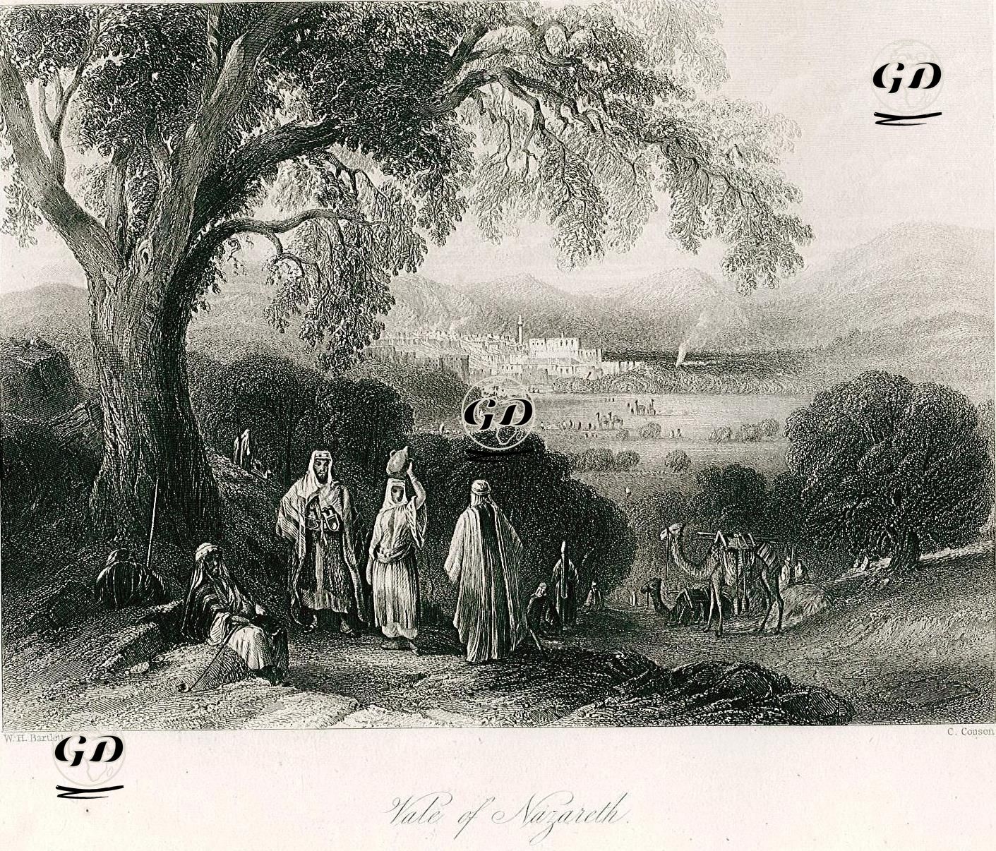 Nasıra Ve Nasıra Vadisi - William Henry Bartlett (1809-1854) - 1847