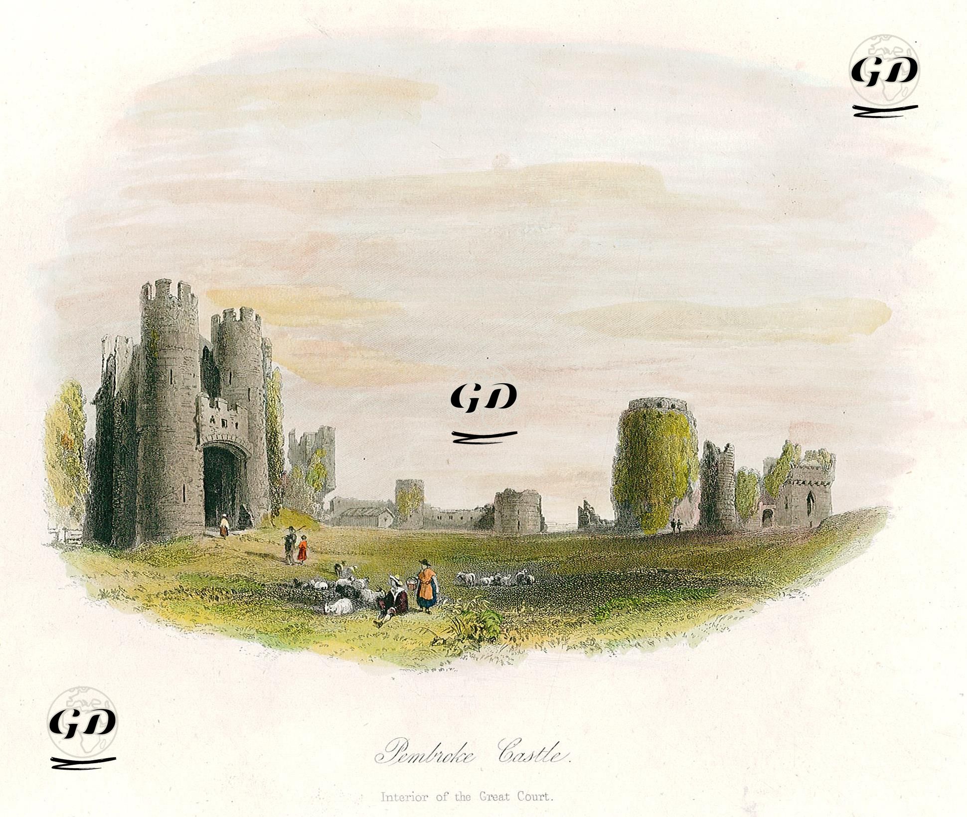 Pembroke Castle, interior Of The Great Court -  - 1842