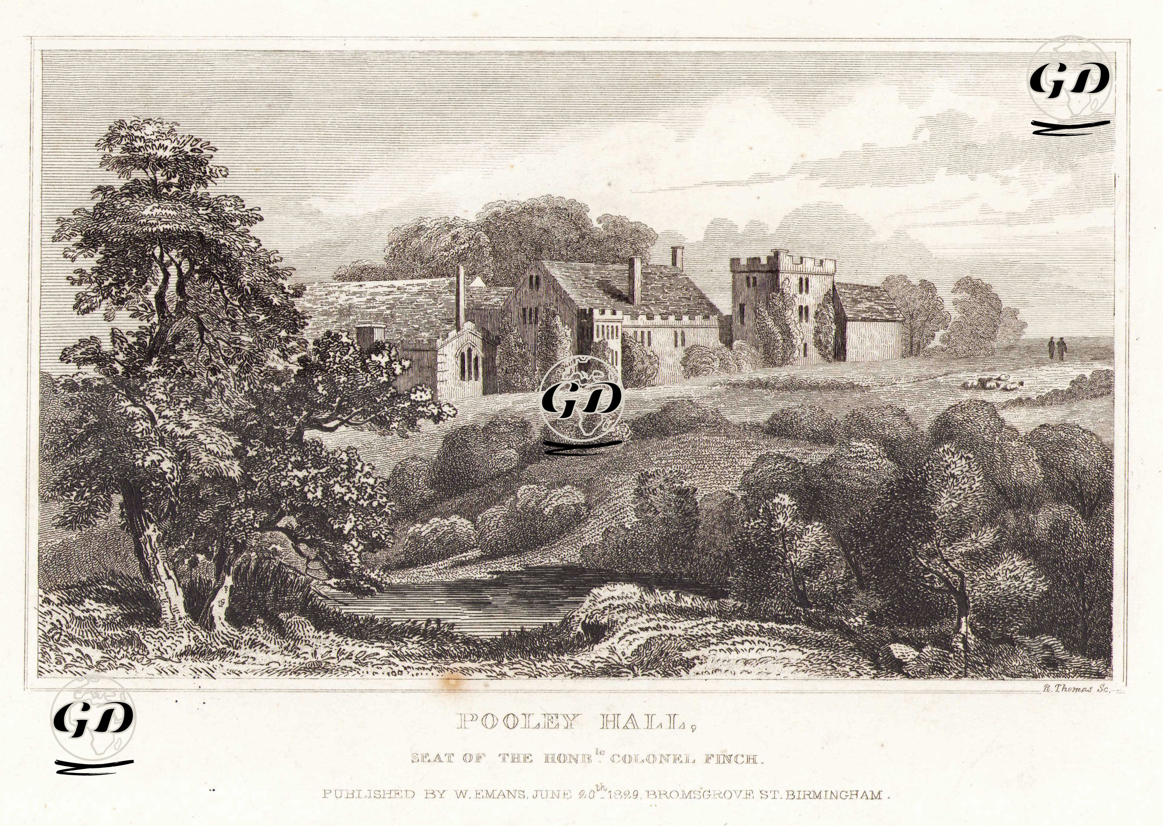 Pooley Hall Malikhanesi -  - 1829