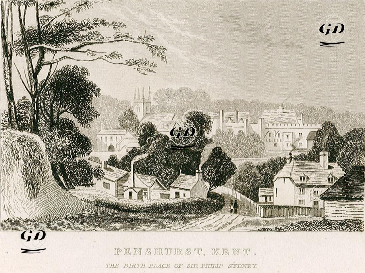 Penshurst, Kent, The Birth Place Of Sir Philip Sydney -  - 1845