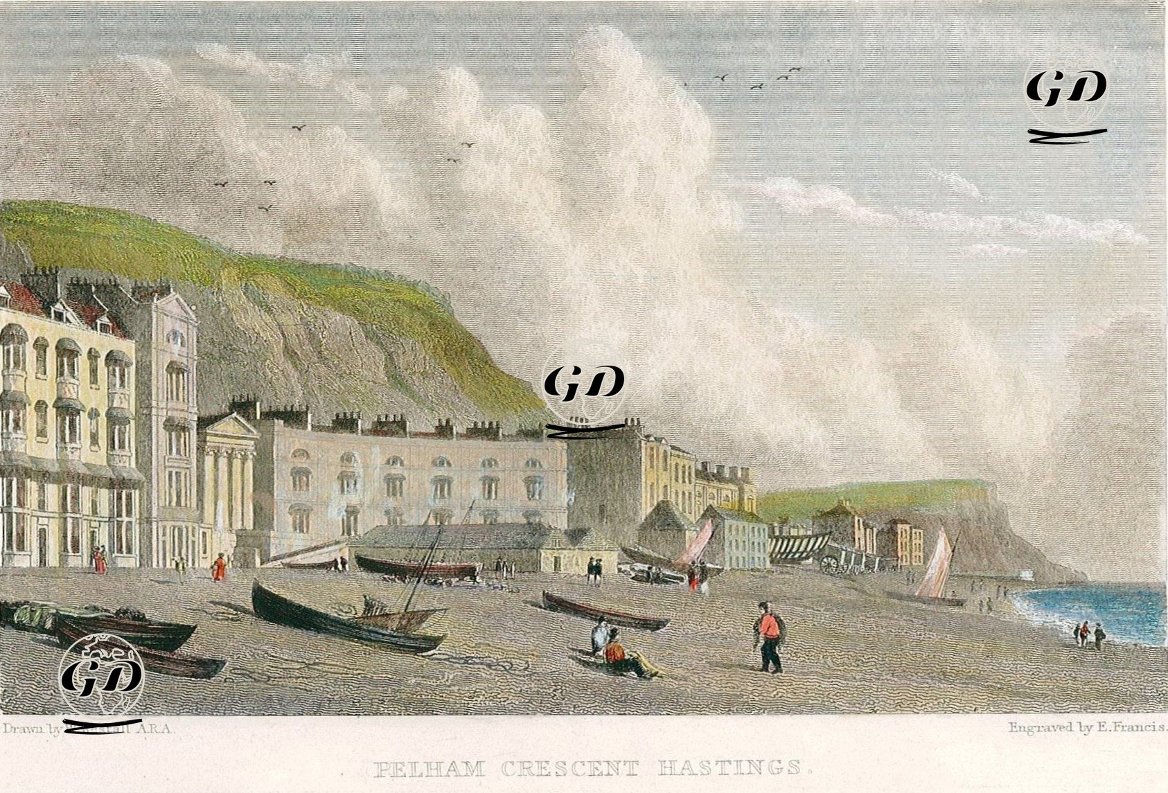 Pelham Crescent, Hastings - William Westall (1781-1850) - 1833