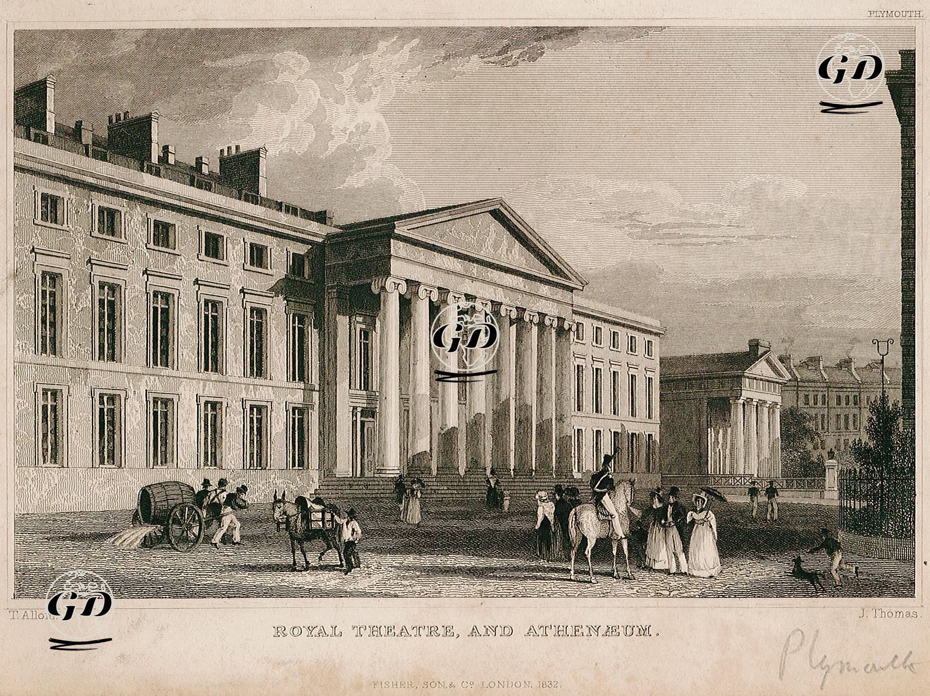 Royal Theatre And Athenaeum - Thomas Allom (1804-1872) - 1832
