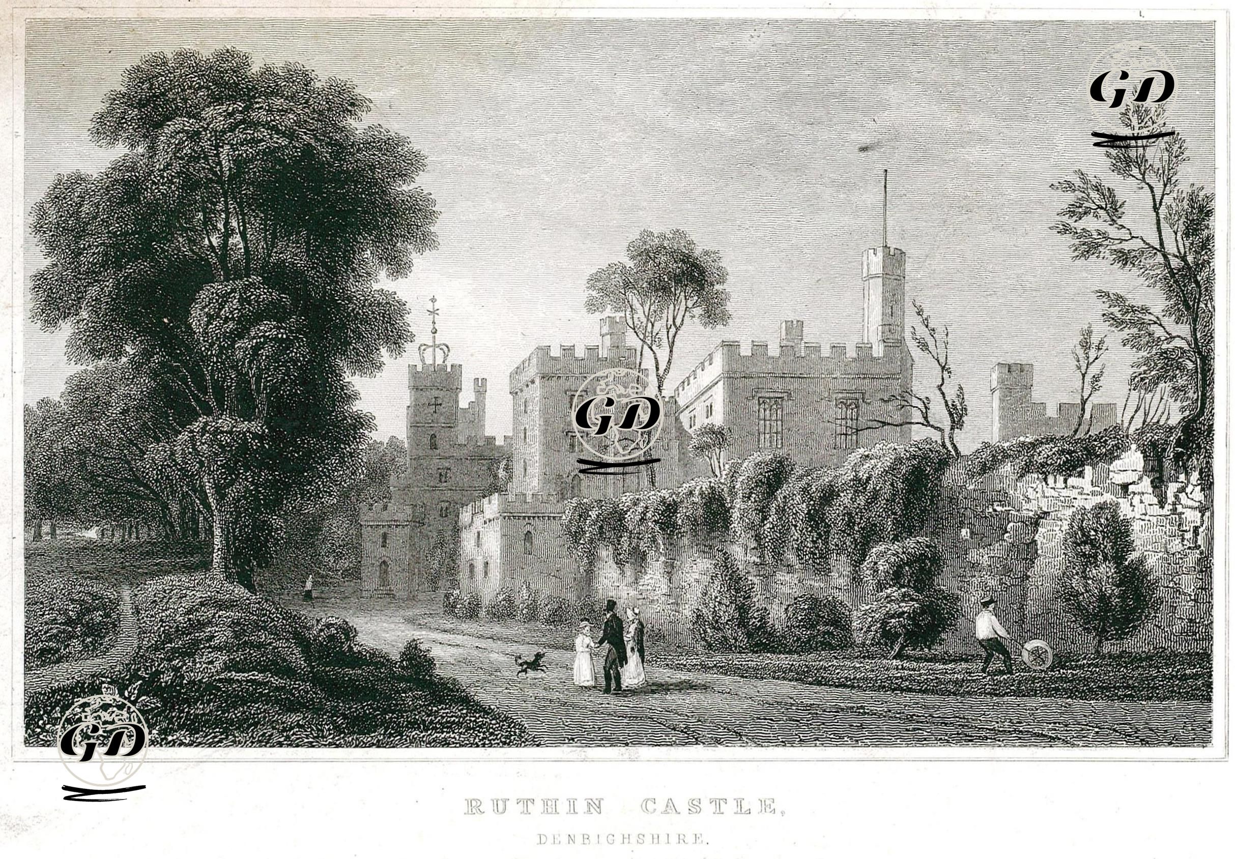 Ruthin Castle, Denbighshire -  - 1831
