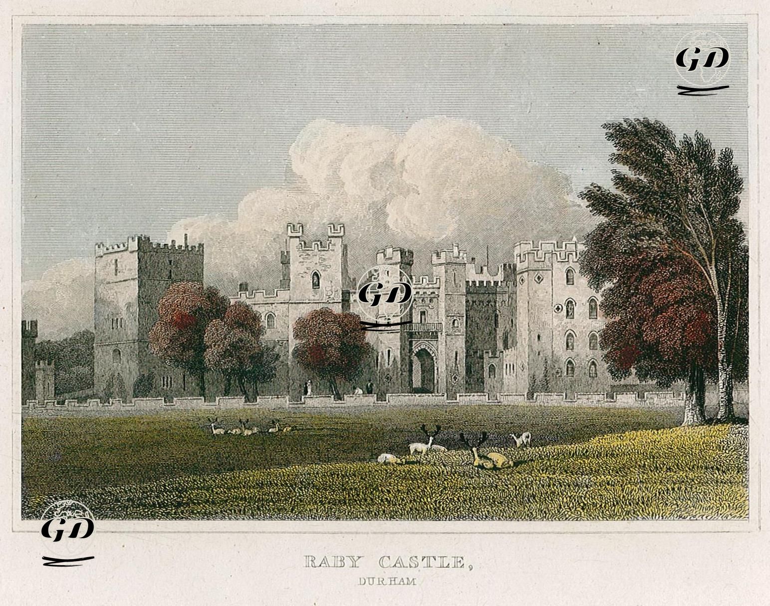 Raby Kalesi, Durham -  - 1829