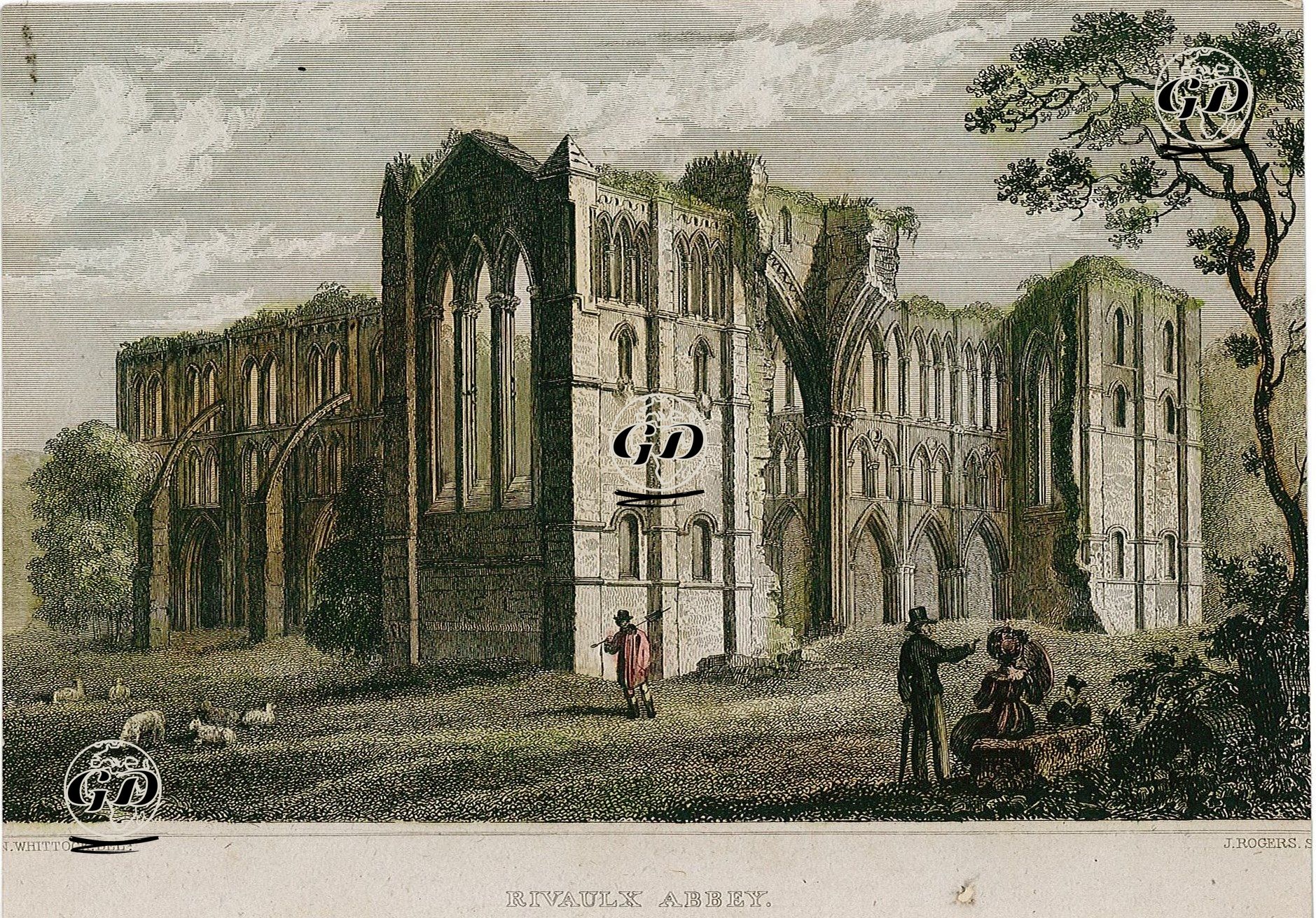 Rievaulx Manastırı - Nathaniel Whittock (1791-1860) - 1831