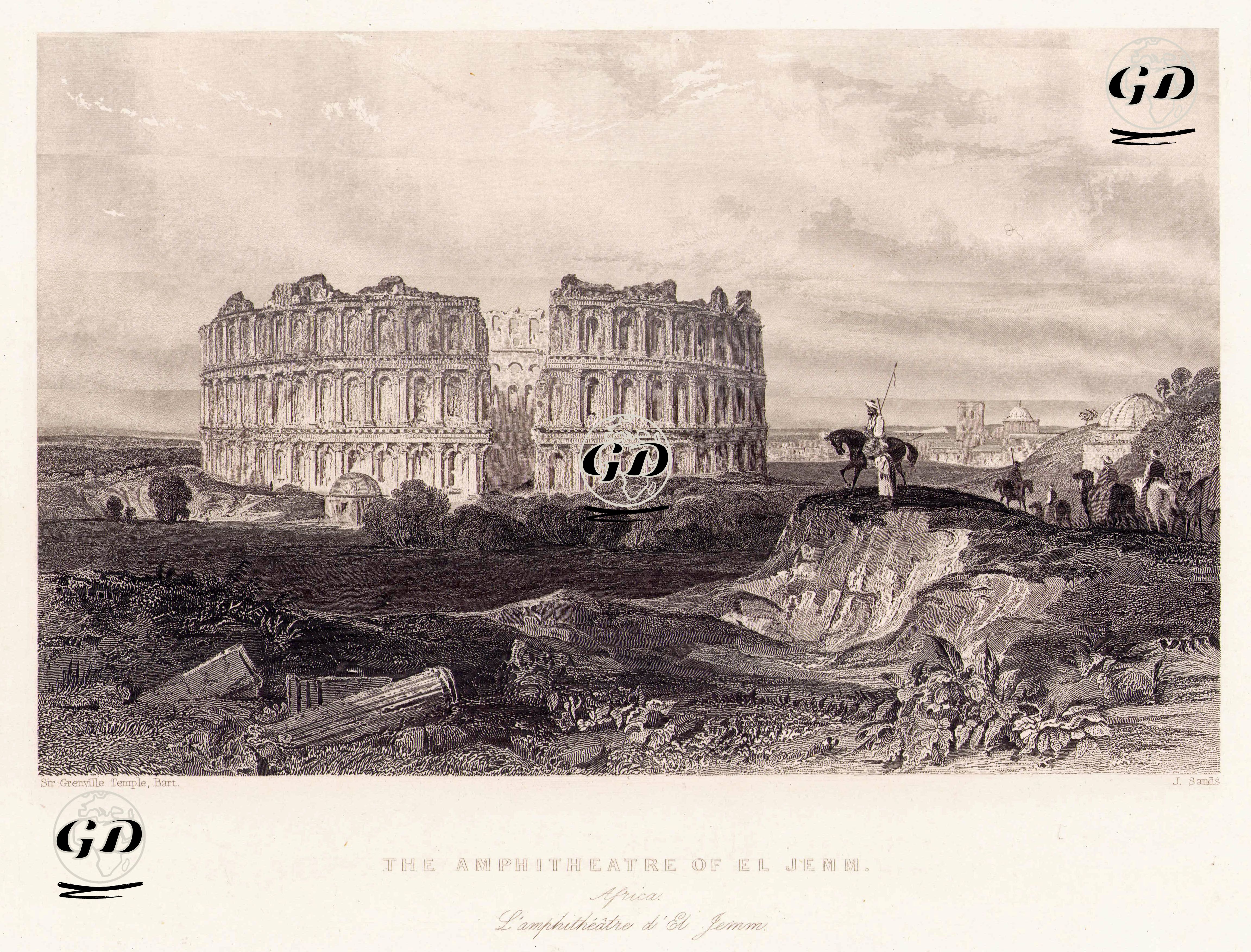 The Amphitheatre Of El Jemm, Africa-L'Amphitheatre D'El Jemm -  - 1850