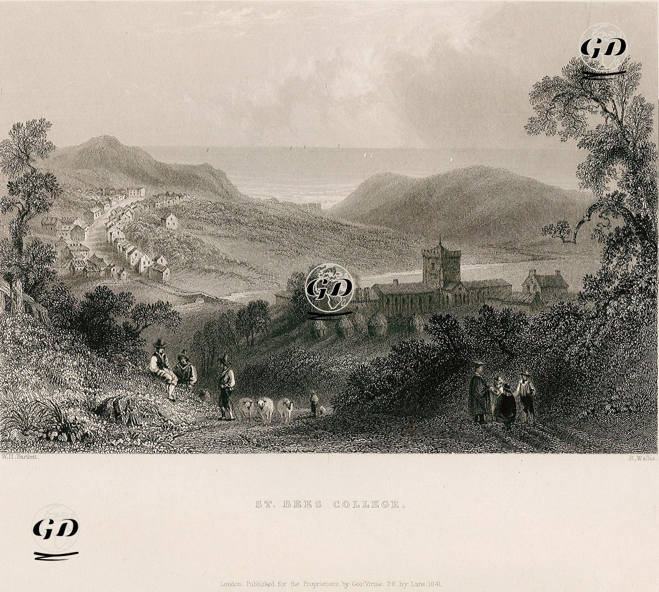 St.Bees Okulu - William Henry Bartlett (1809-1854) - 1841