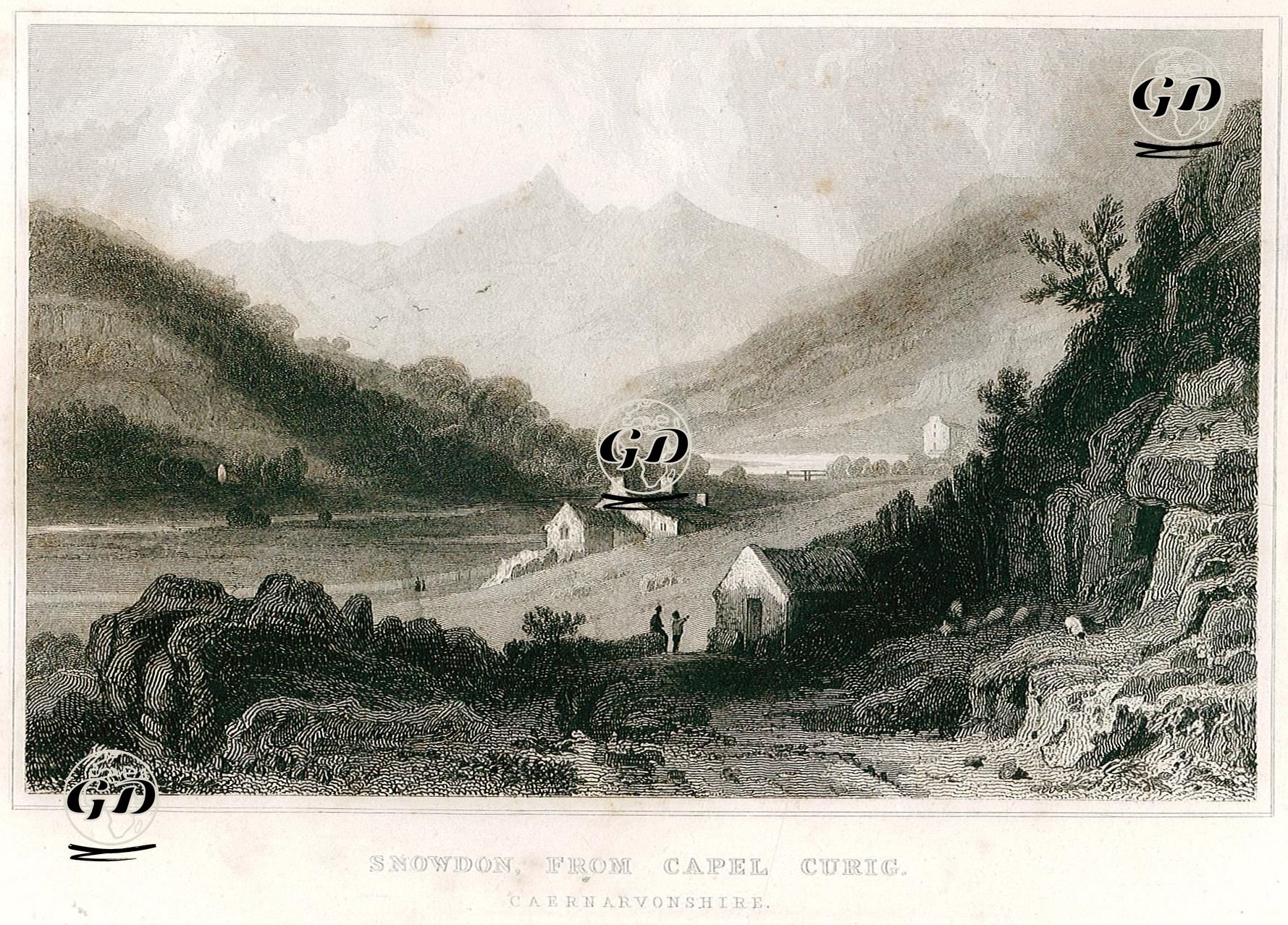 Snowdon From Capel Curig, Caernarvonshire -  - 1830