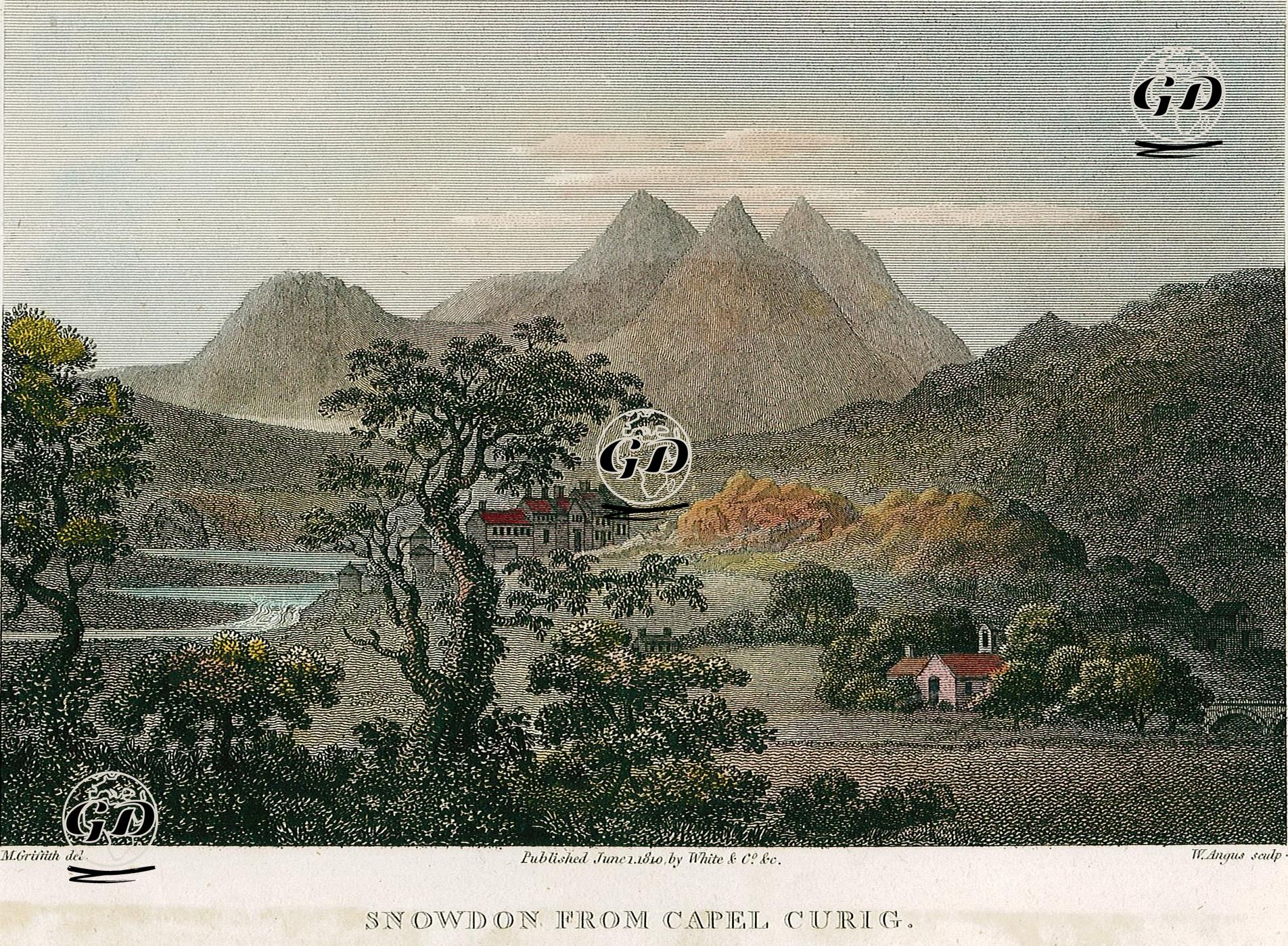 Capel Curig'den Snowdon Dağı - Moses Griffith (1749-1819) - 1810