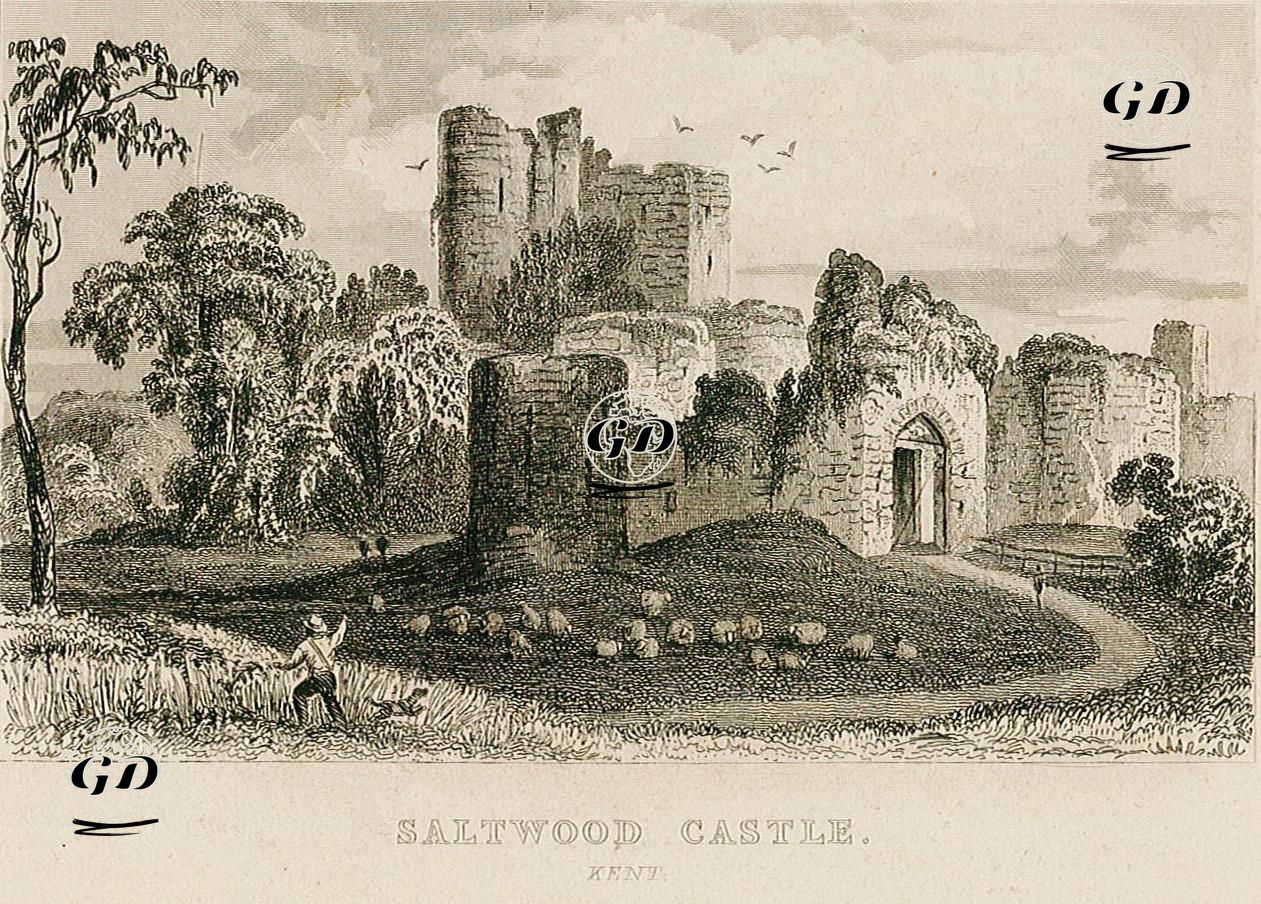 Saltwood Kalesi, Kent -  - 1840's