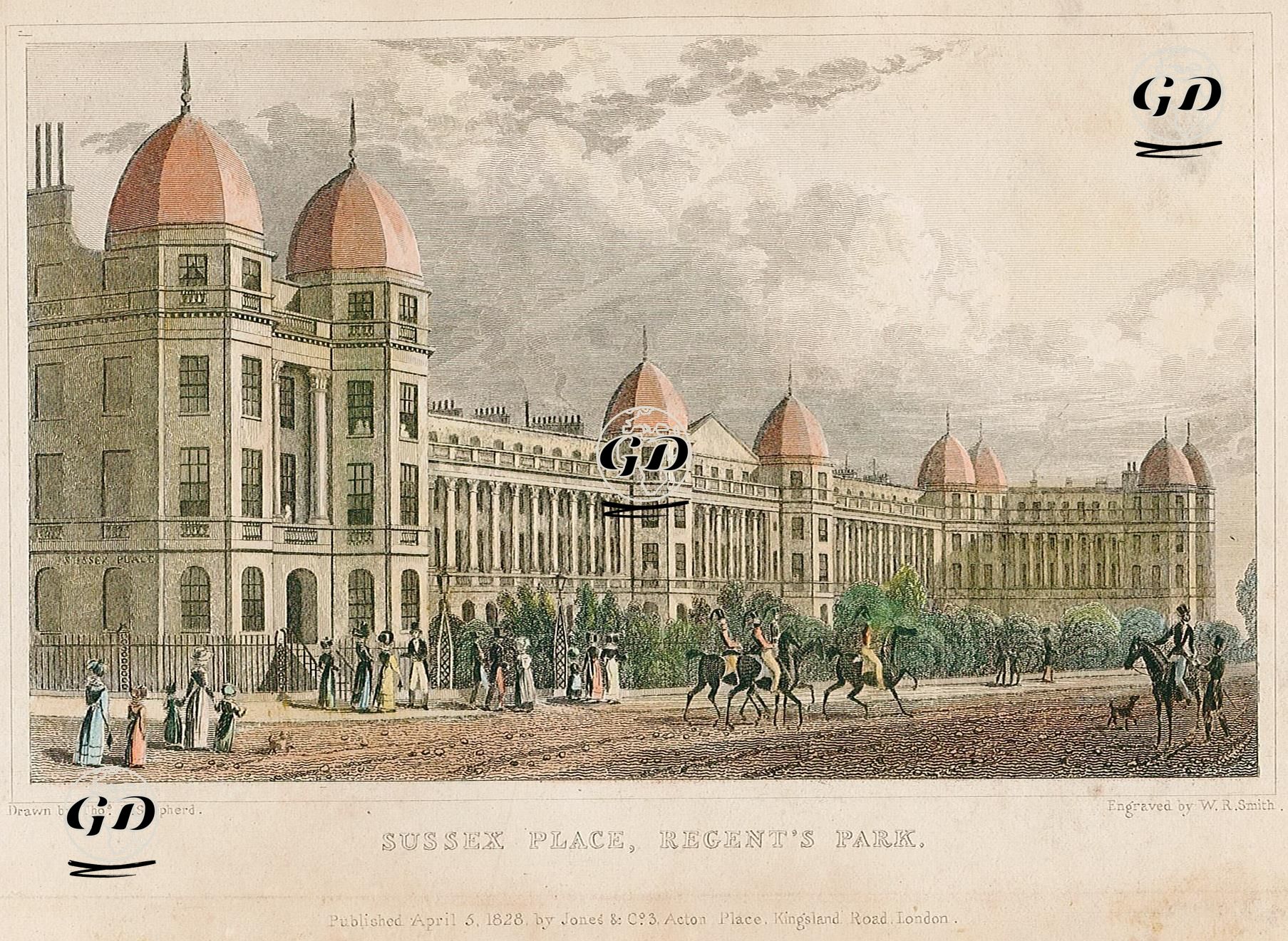 London Business School Binası (Sussex Evleri), Regent Park - Thomas Hosmer Shepherd (1792-1864) - 1828