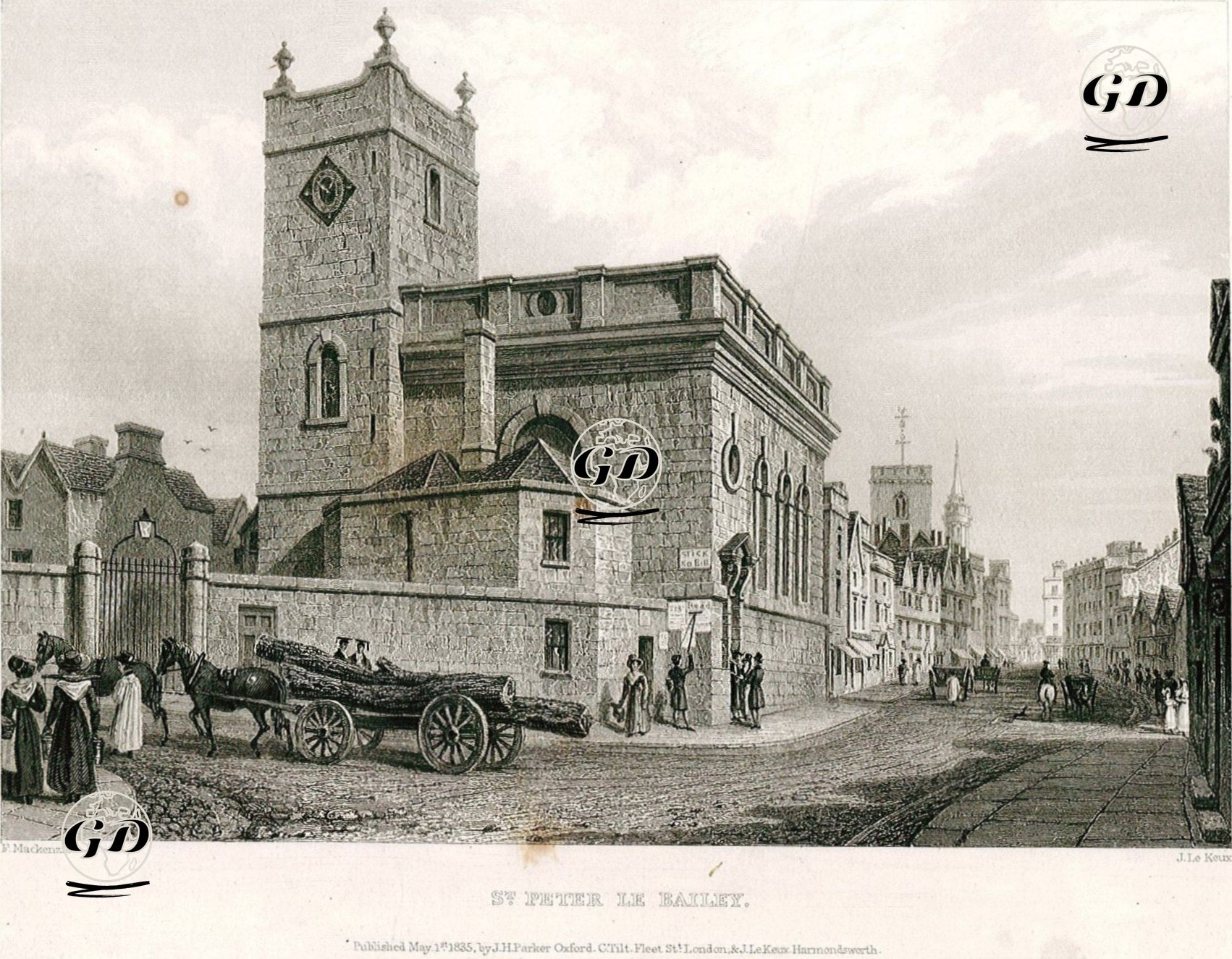 St.Peter Le Bailey - Frederick Mackenzie (1788-1854) - 1835