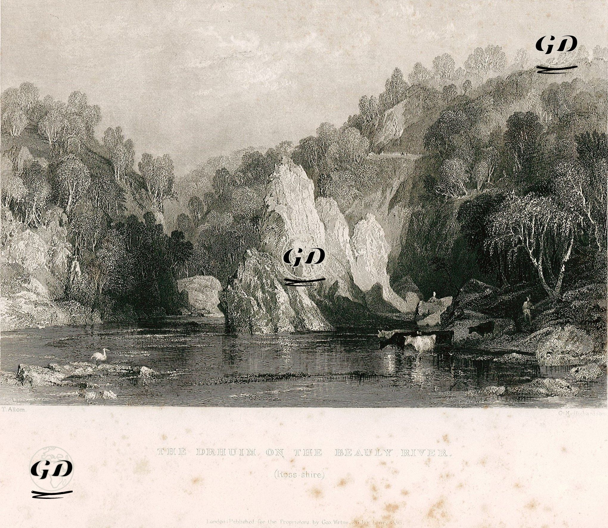 Beauly Nehri, Ross Shire - Thomas Allom (1804-1872) - 1836