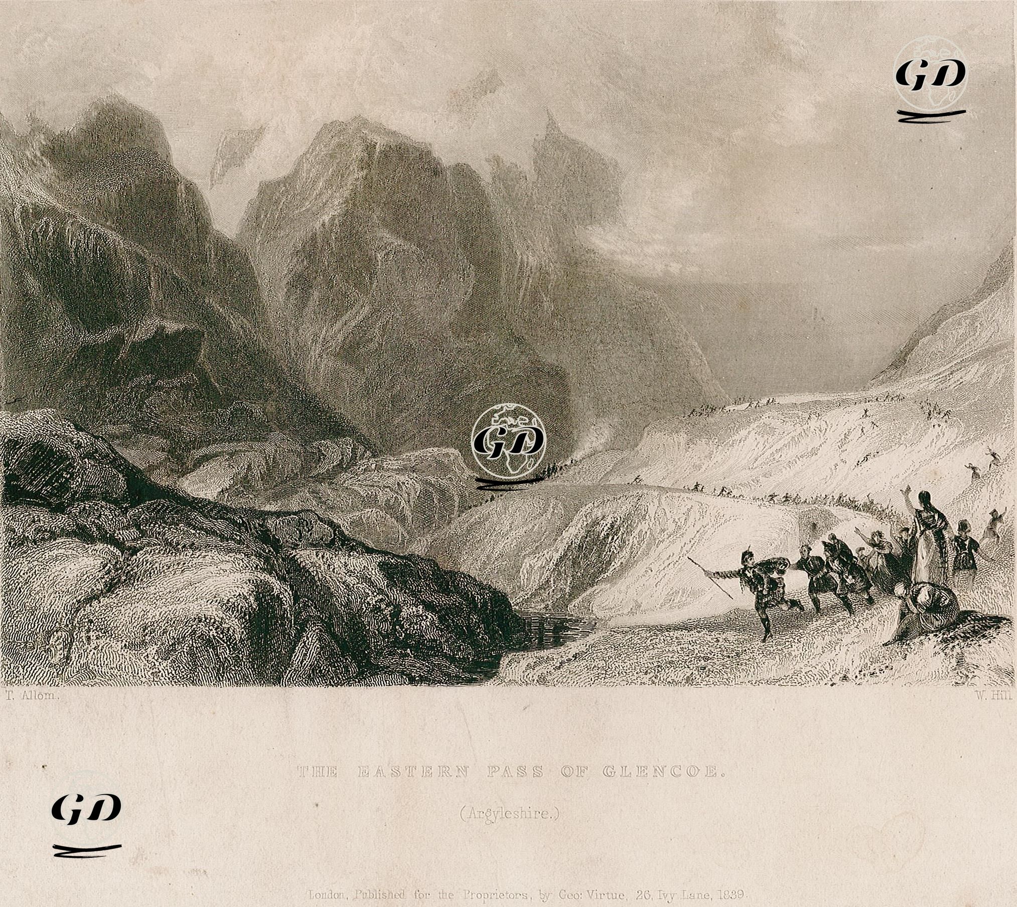 The Eastern Pass Of Glencoe, Argyleshire - Thomas Allom (1804-1872) - 1839