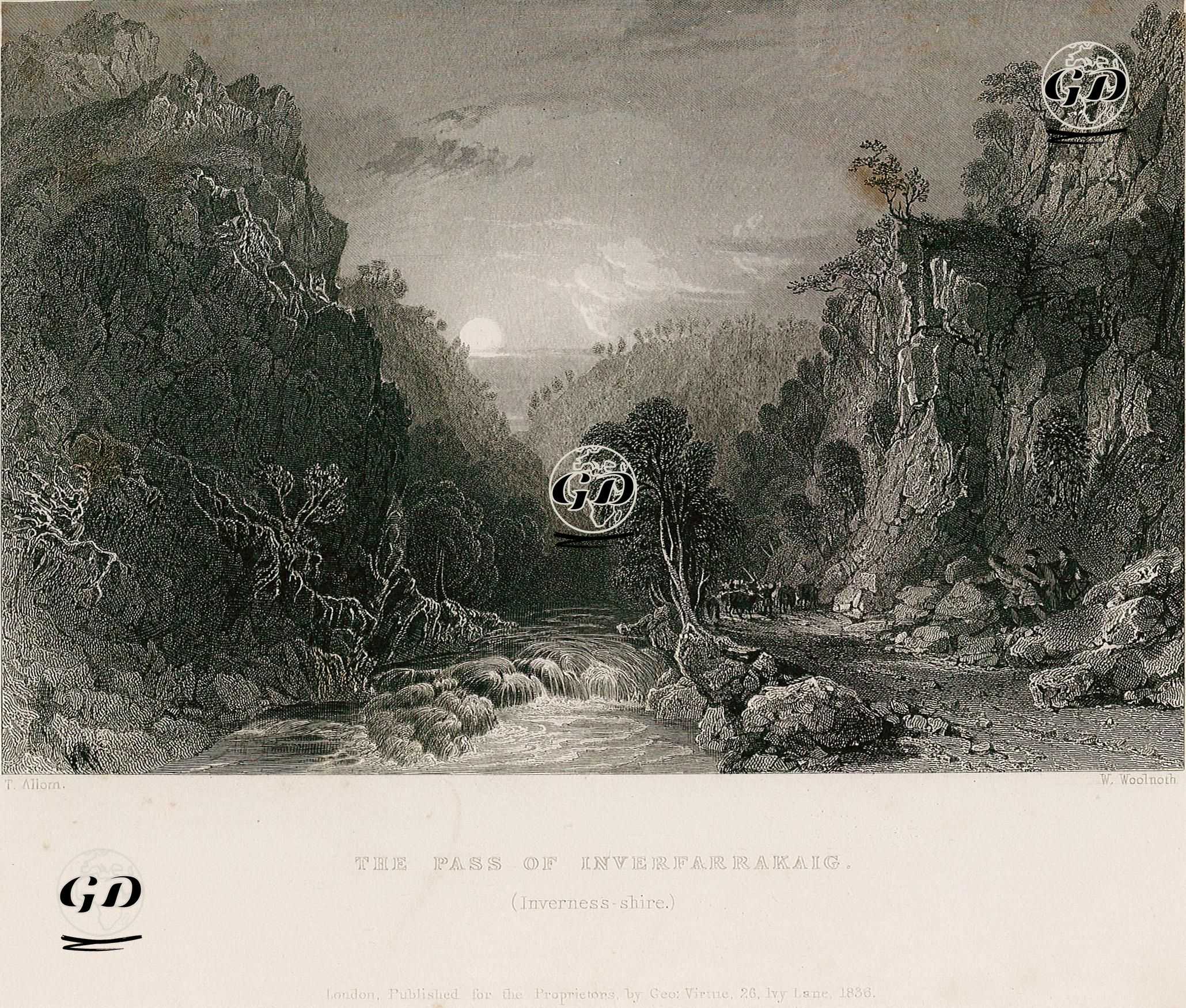 The Pass Of inverfarrakaig, invernes sshire - Thomas Allom (1804-1872) - 1836