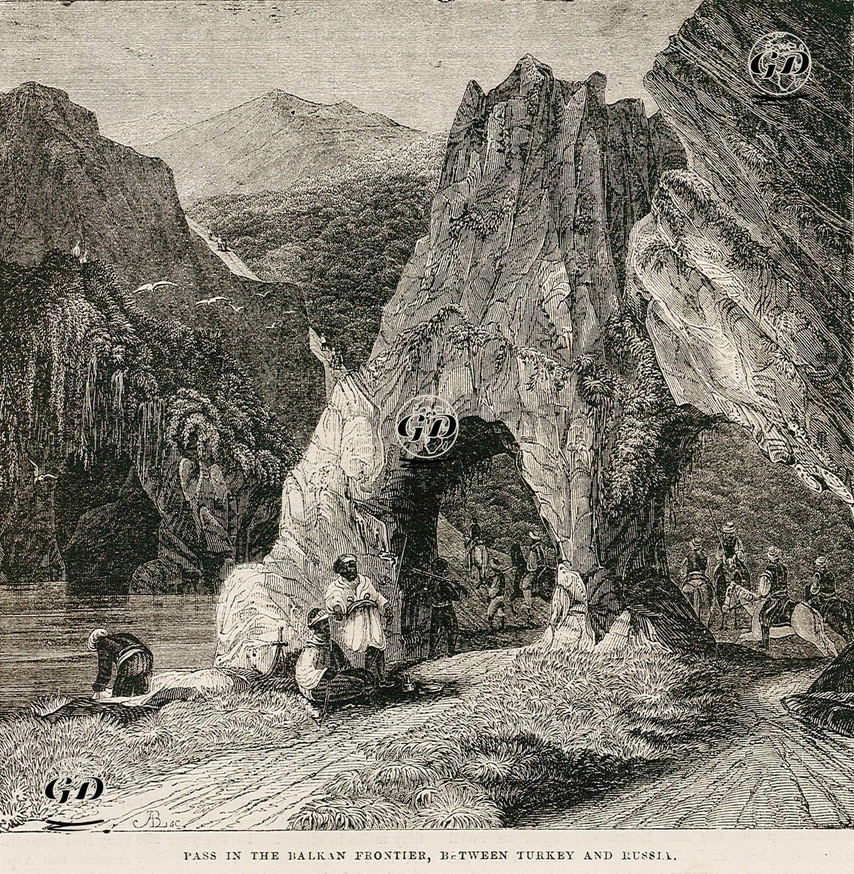 Türkiye İle Rusya Arasındaki Balkan Sınırındaki Geçit -  - 1890's