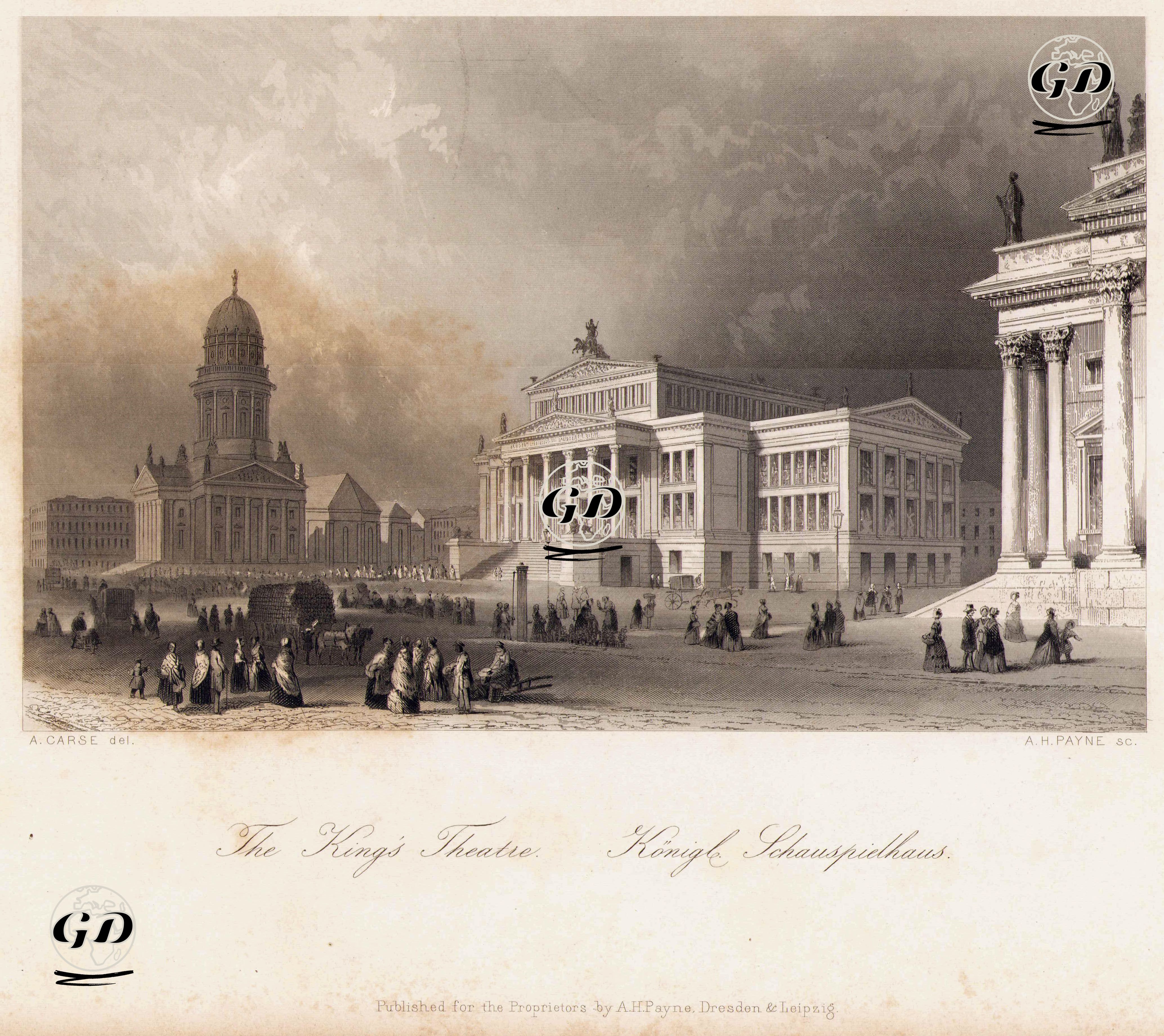 Berlin Kraliyet Tiyatrosu (Opera House) - Alexander Carse (1770-1843) - 1840's-1860's
