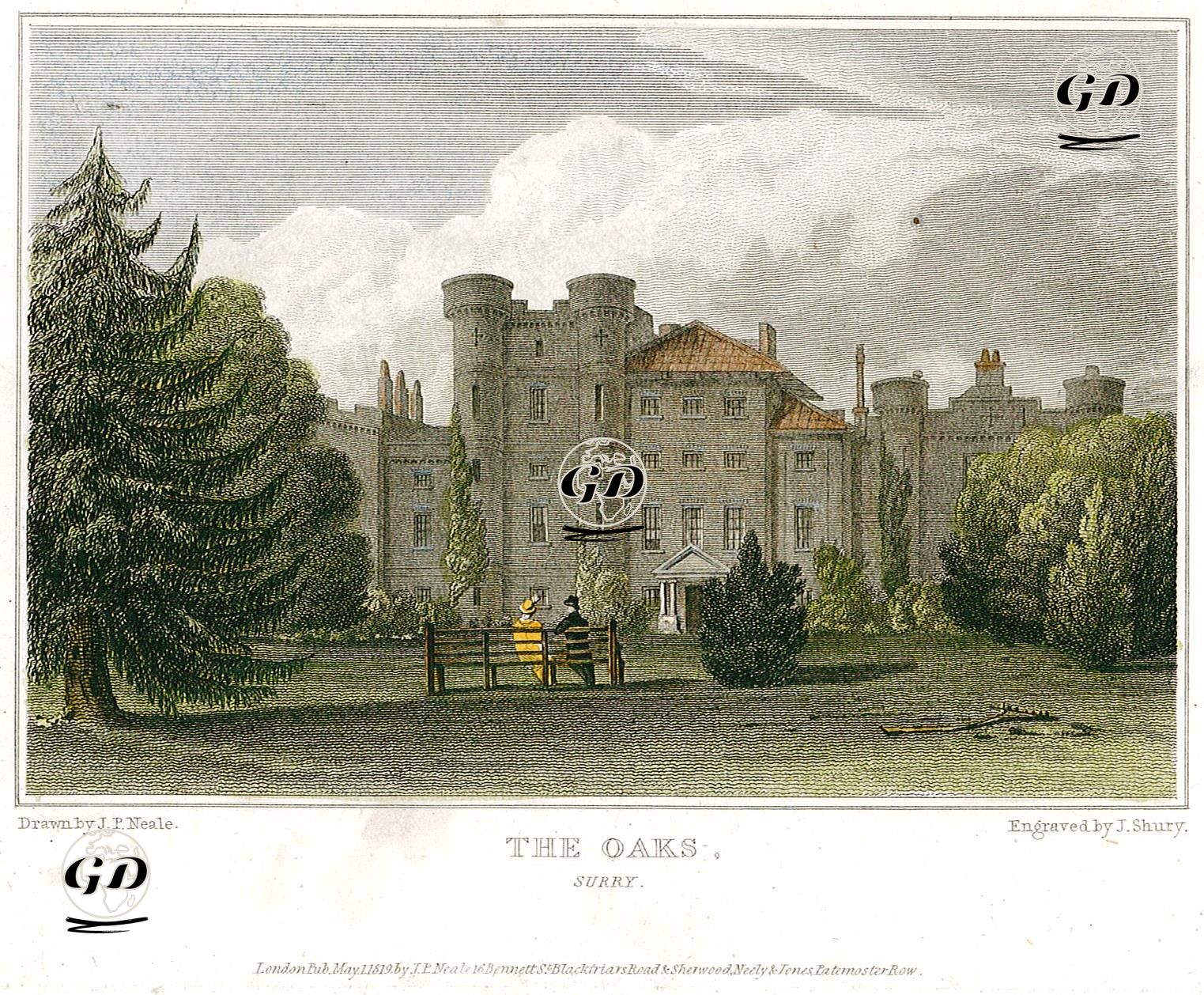 Oaks Malikhanesi, Surry - John Preston Neale (1780-1847) - 1819