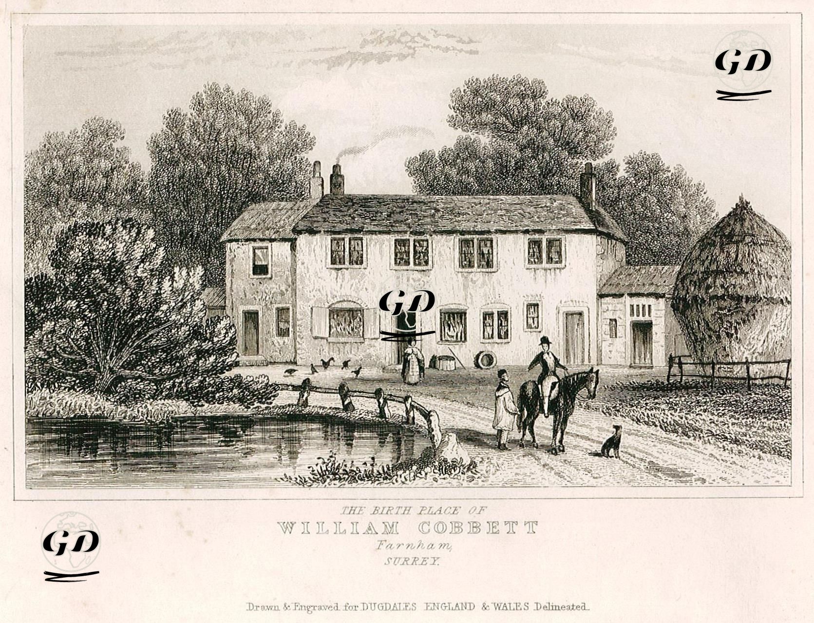 William Cobbett'in Doğduğu Ev, Farnham, Surrey -  - 1840's