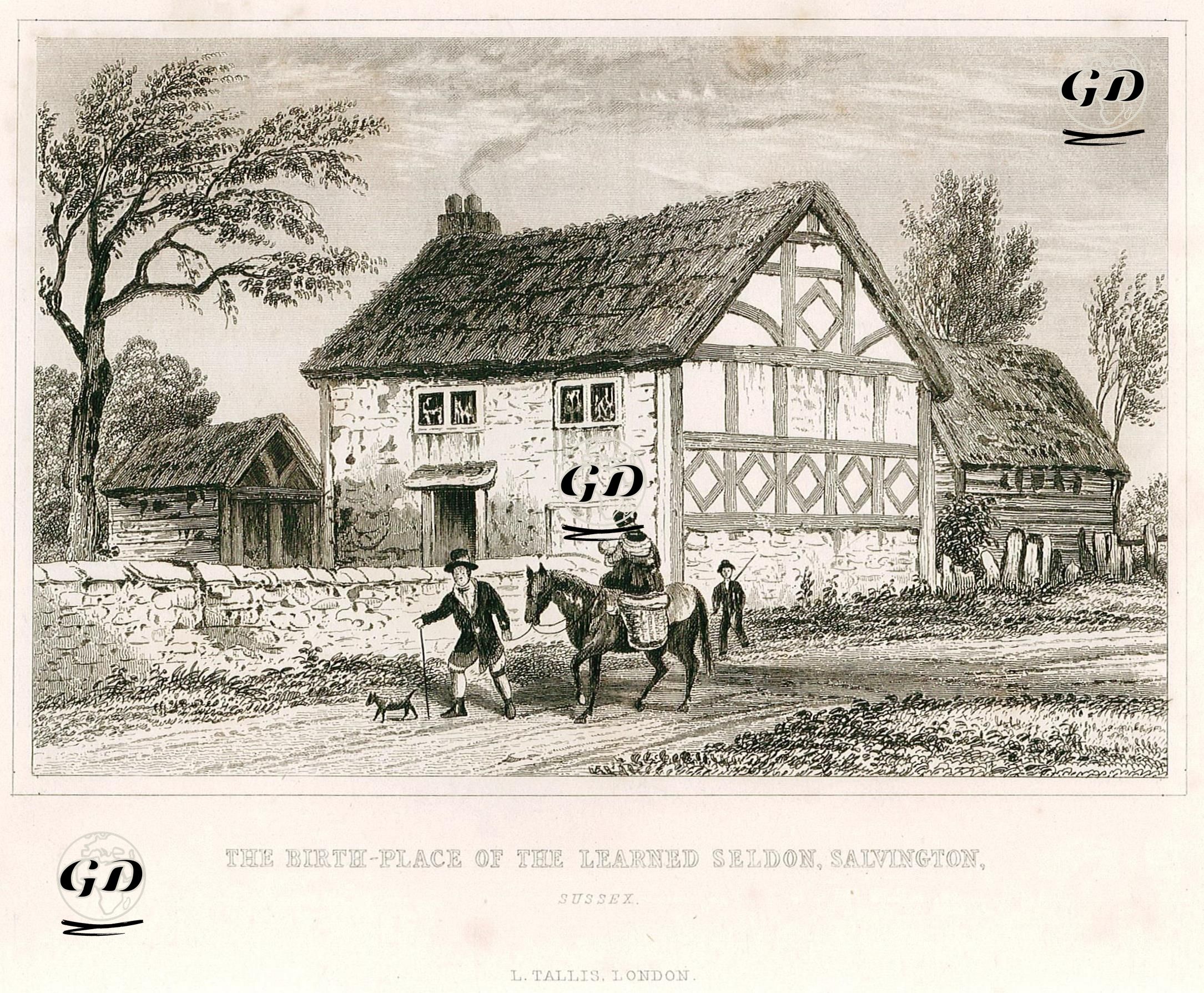 John (The Learned) Selden'ın Doğduğu Ev, Salvington, Sussex -  - 1835
