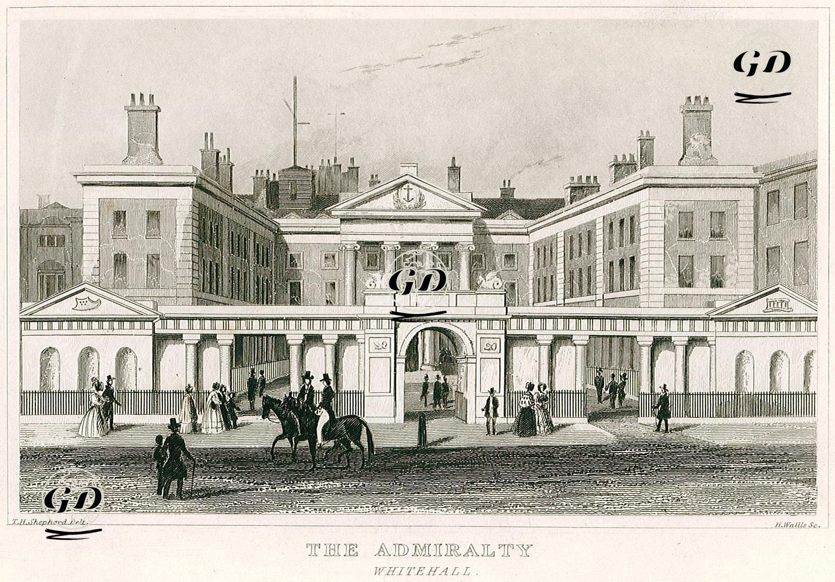 Deniz Kuvvetleri Binası, Whitehall - Thomas Hosmer Shepherd (1792-1864) - 1840