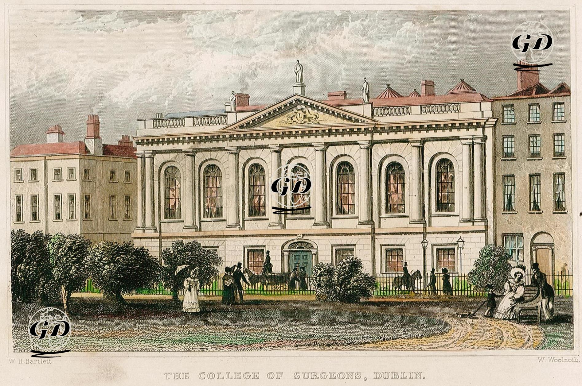 Tıp Fakültesi Binası, Dublin - William Henry Bartlett (1809-1854) - 1831